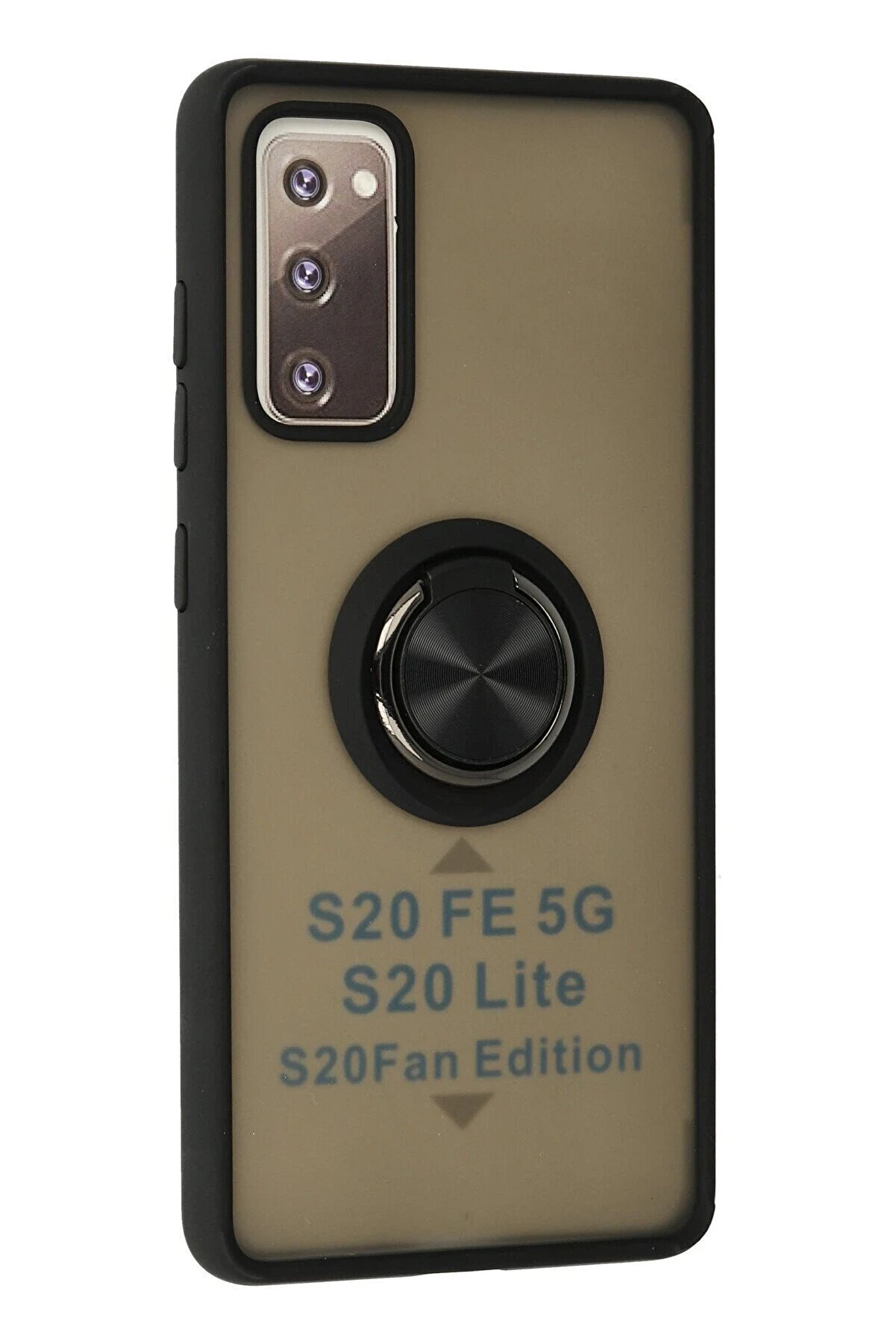 Samsung Galaxy S20 Fe Kılıf Montreal Yüzüklü Si̇li̇kon Kapak - Si̇yah - Dropx1193-3205