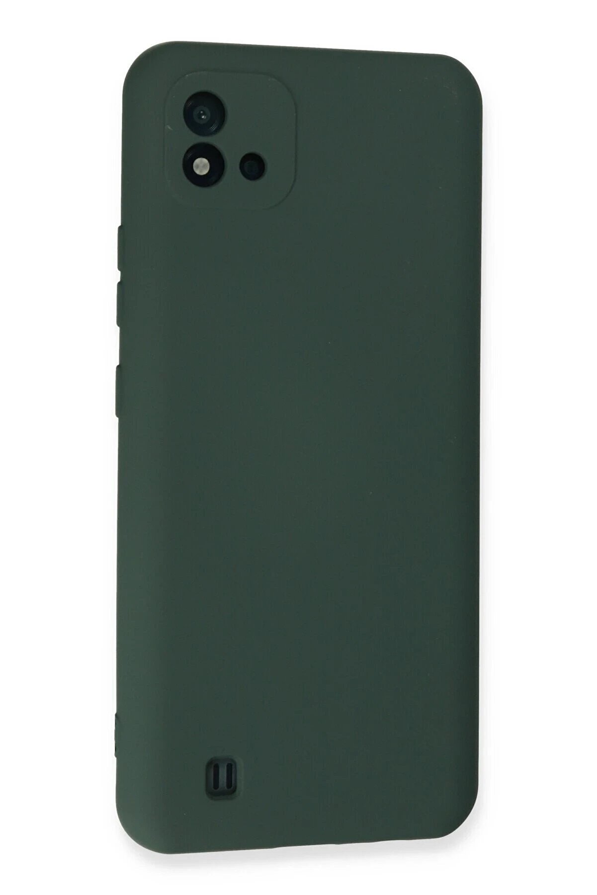 Realme C11 2021 Kılıf Nano İçi̇ Kadi̇fe Si̇li̇kon - Koyu Yeşi̇l - Dropx5702-8555
