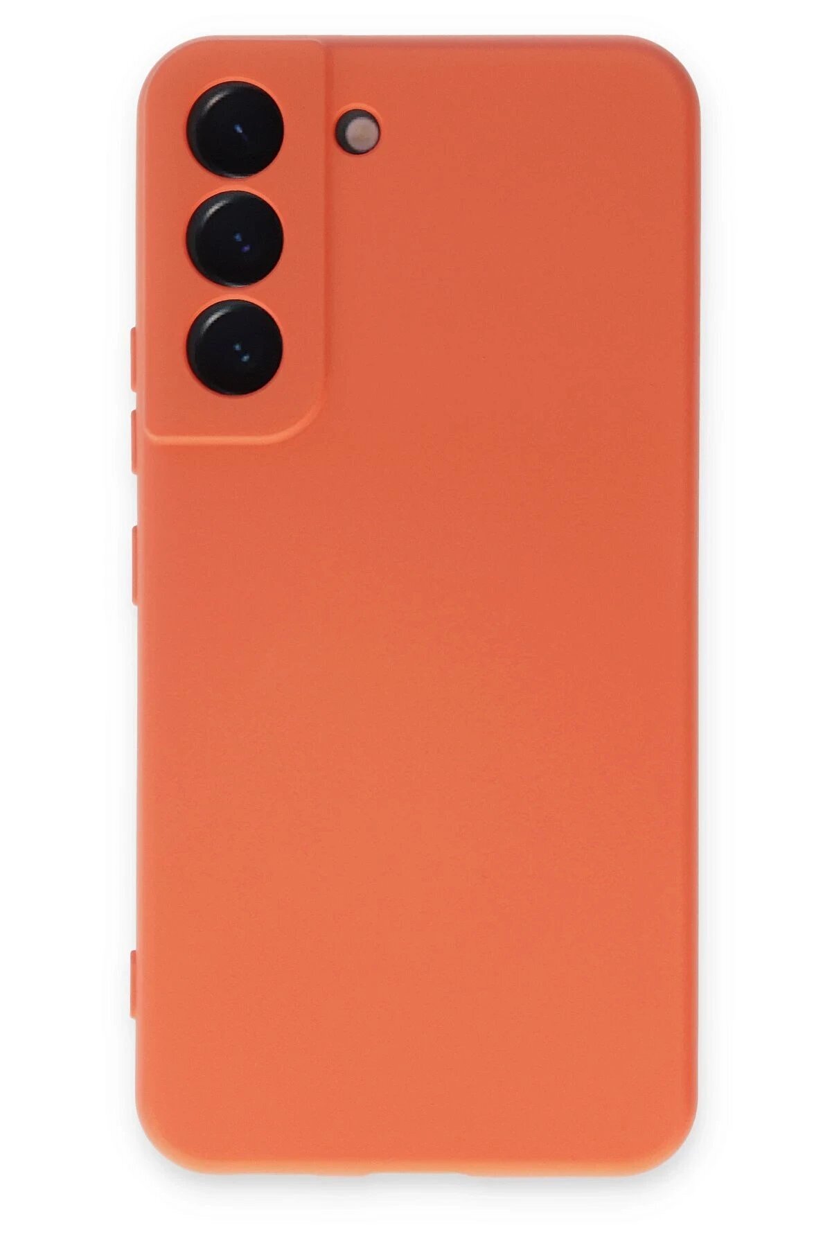 CepteToptan Samsung Galaxy S22 Kılıf Nano içi Kadife Silikon - Turuncu - DROPX6952-7660