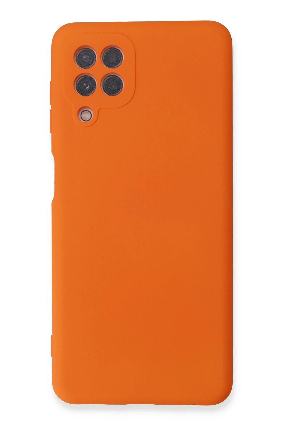 CepteToptan Samsung Galaxy A22 Kılıf Nano içi Kadife Silikon - Turuncu - DROPX9369-9795