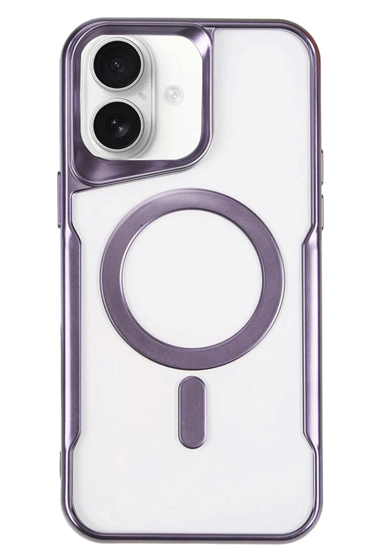 CepteToptan iPhone 16 Plus Kılıf Boyi Magsafe Silikon Kapak - Derin Mor - DROPX3793-1604