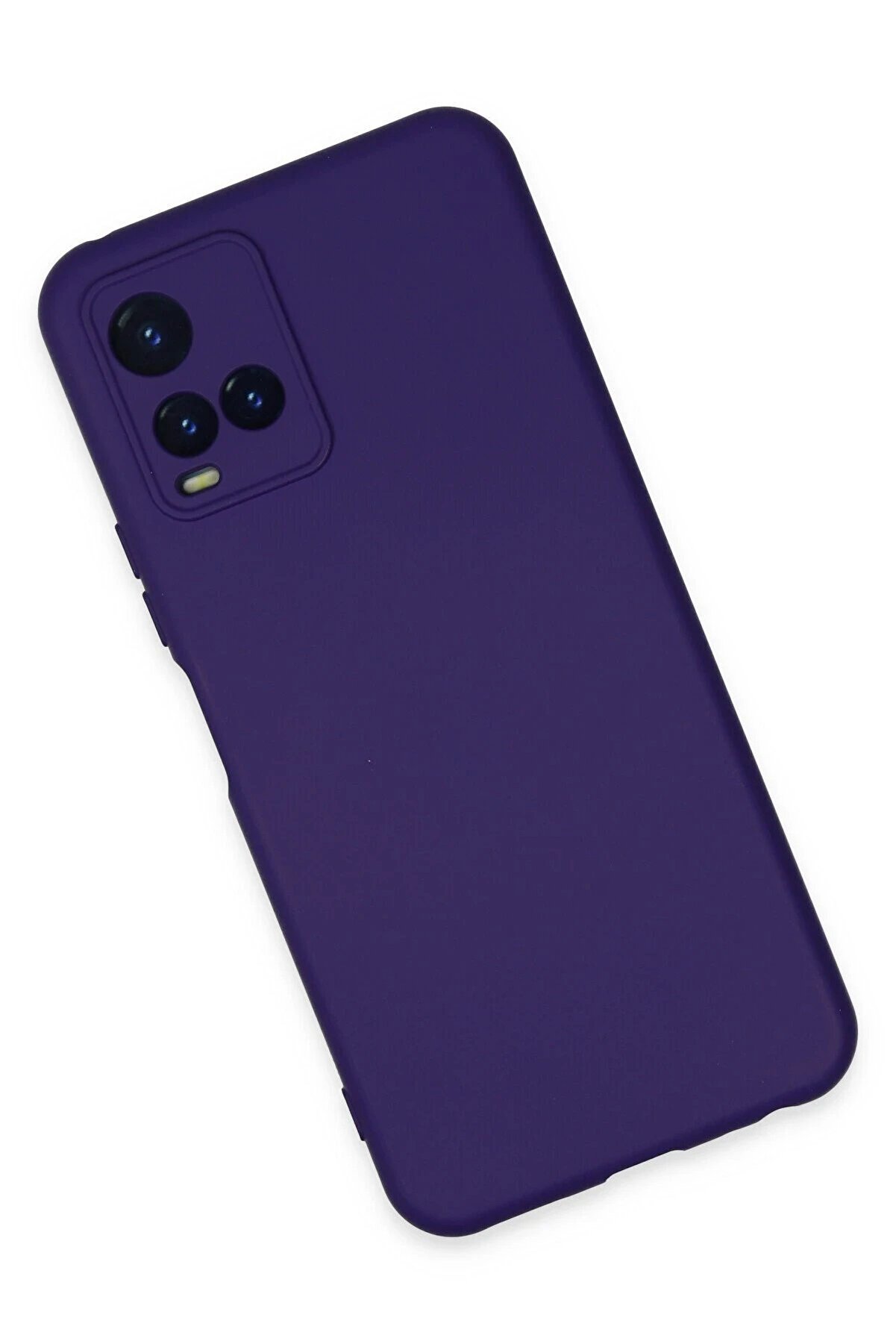 Vi̇vo Y21S Kılıf Nano İ&ccedil;i̇ Kadi̇fe Si̇li̇kon - Mor - Dropx4729-1477