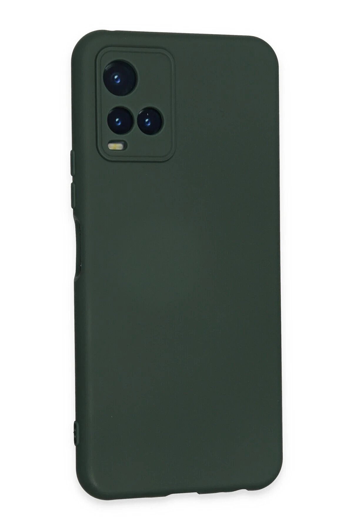 Vi̇vo Y21S Kılıf Nano İ&ccedil;i̇ Kadi̇fe Si̇li̇kon - Koyu Yeşi̇l - Dropx4393-6217