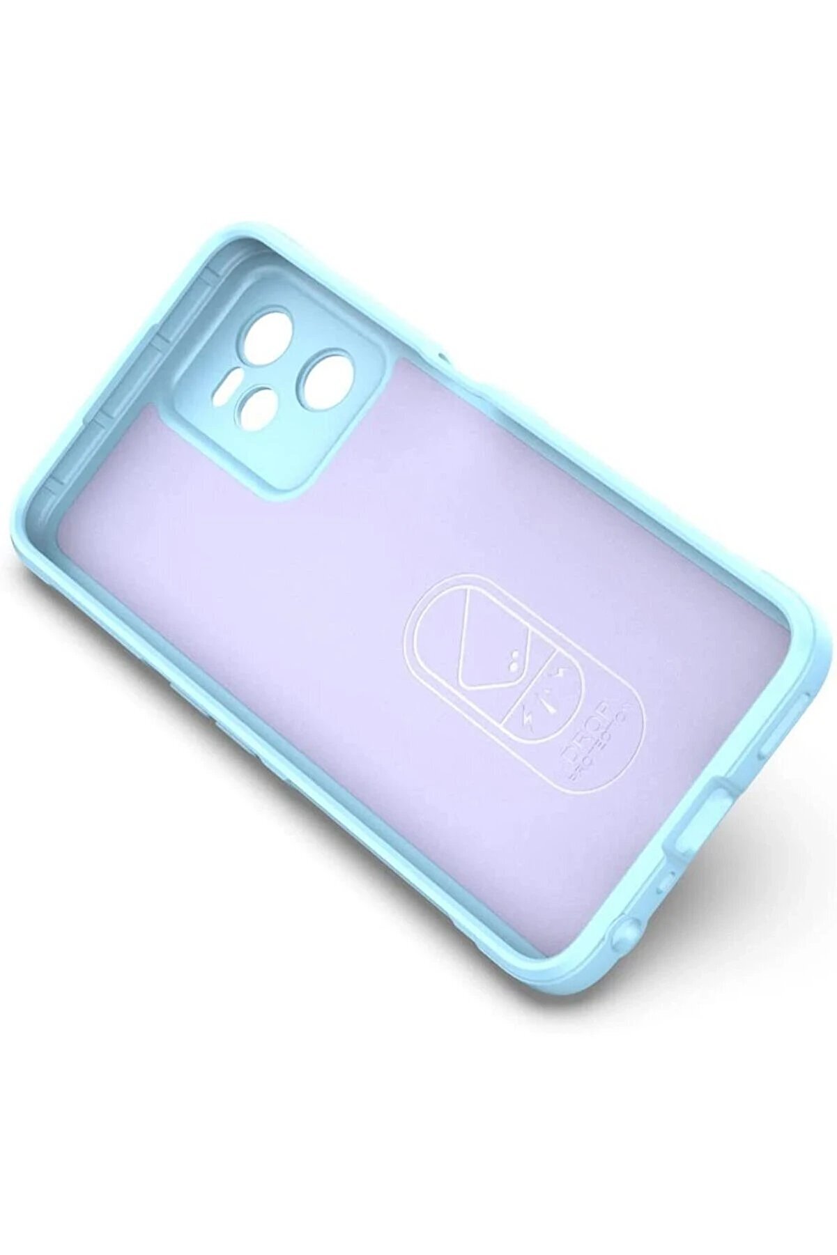 Realme C35 Kılıf Opti̇mum Si̇li̇kon - Sky Blue - Dropx4369-9956