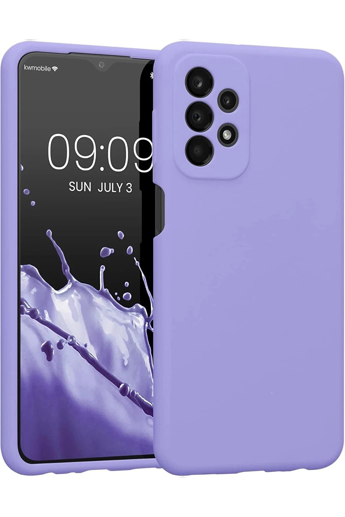 CepteToptan Samsung Galaxy A23 4G Kılıf First Silikon - Lila - DROPX2055-2204