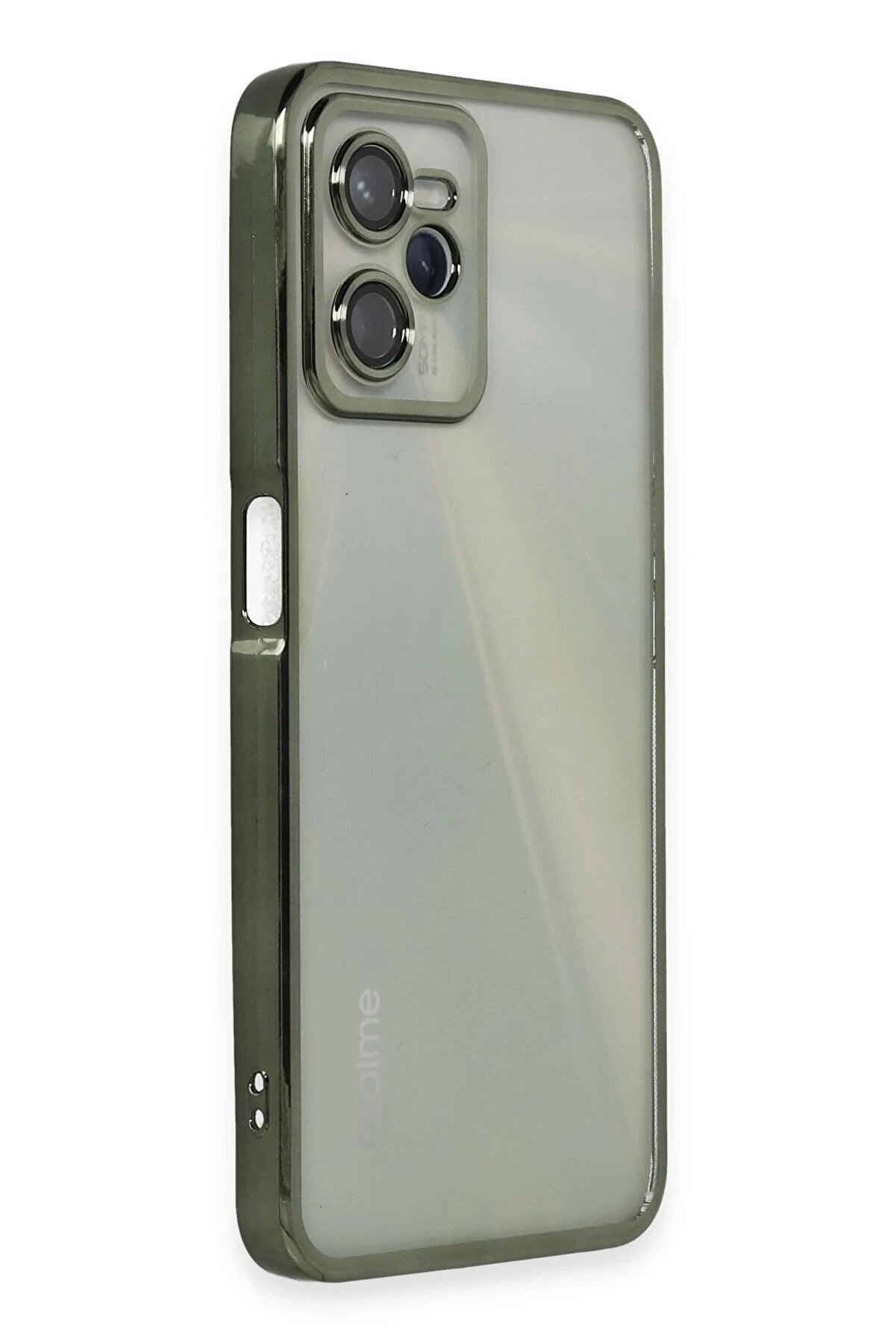 Realme C35 Kılıf Lensli̇ Si̇li̇kon - Yeşi̇l - Dropx7252-3586