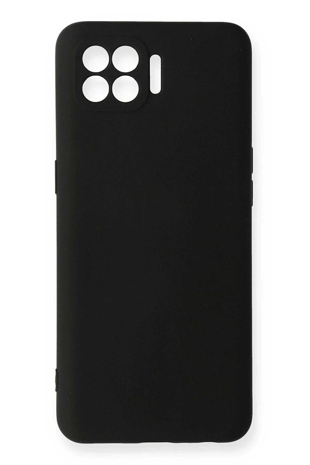 CepteToptan Oppo Reno 4 Lite Kılıf Nano i&ccedil;i Kadife Silikon - Siyah - DROPX7018-9181