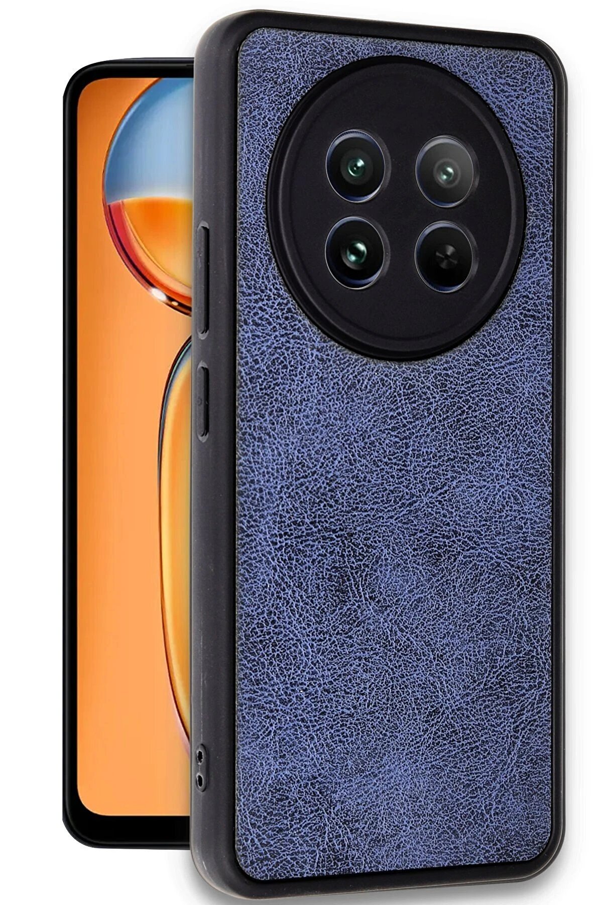 Realme 12 5G Kılıf Aras Deri̇ Kapak - Laci̇vert - Dropx7521-1002