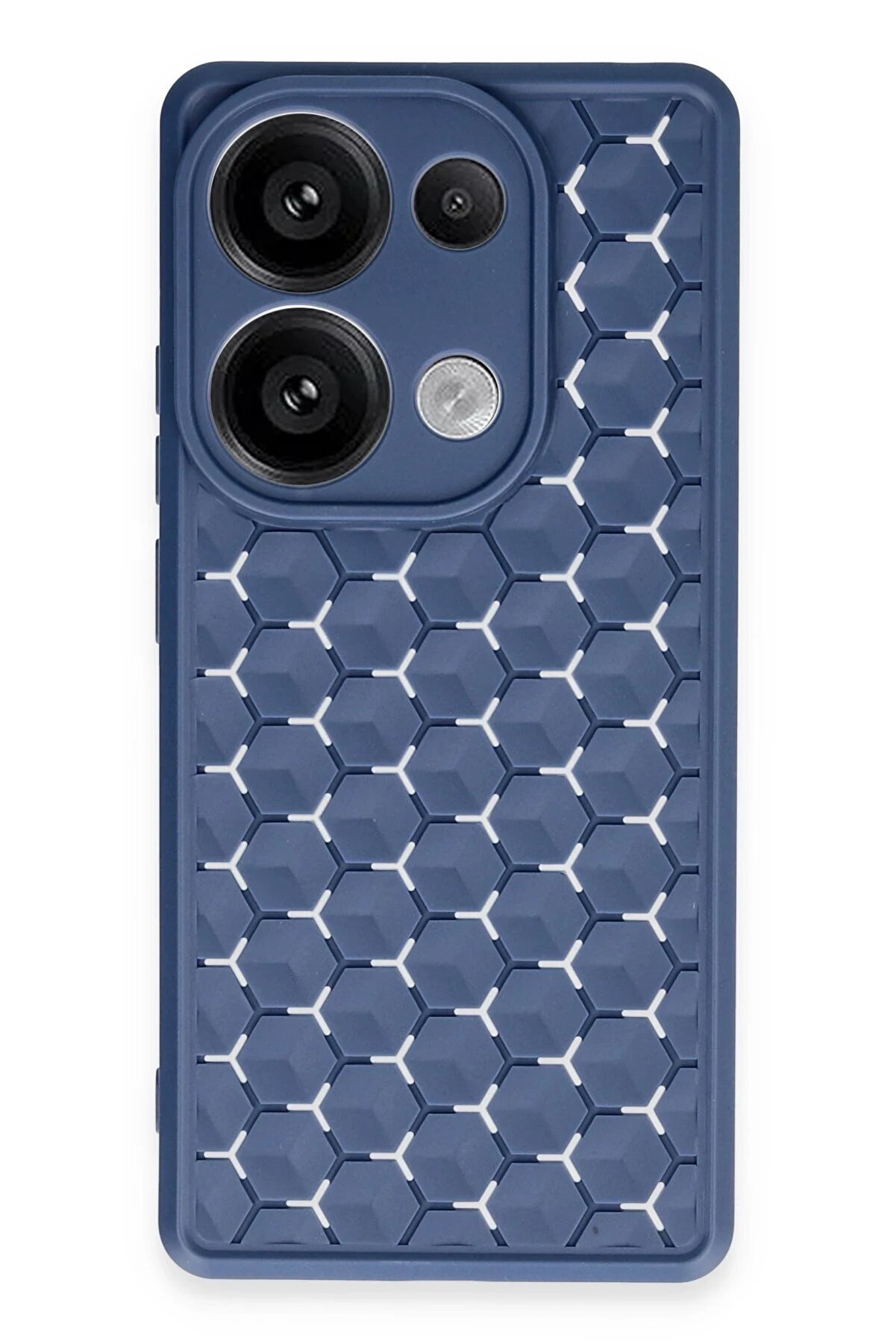 CepteToptan Realme C65 Kılıf Petek Silikon Kapak - Lacivert - DROPX7011-2105