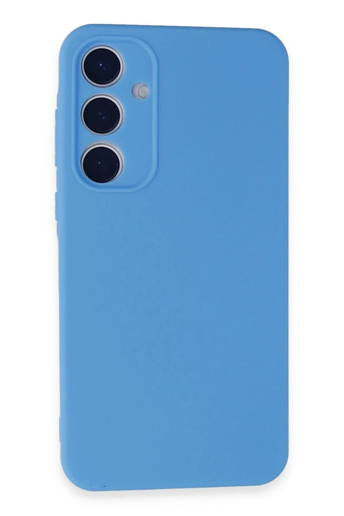 CepteToptan Samsung Galaxy A35 5G Kılıf Nano i&ccedil;i Kadife Silikon - Mavi - DROPX8963-9996