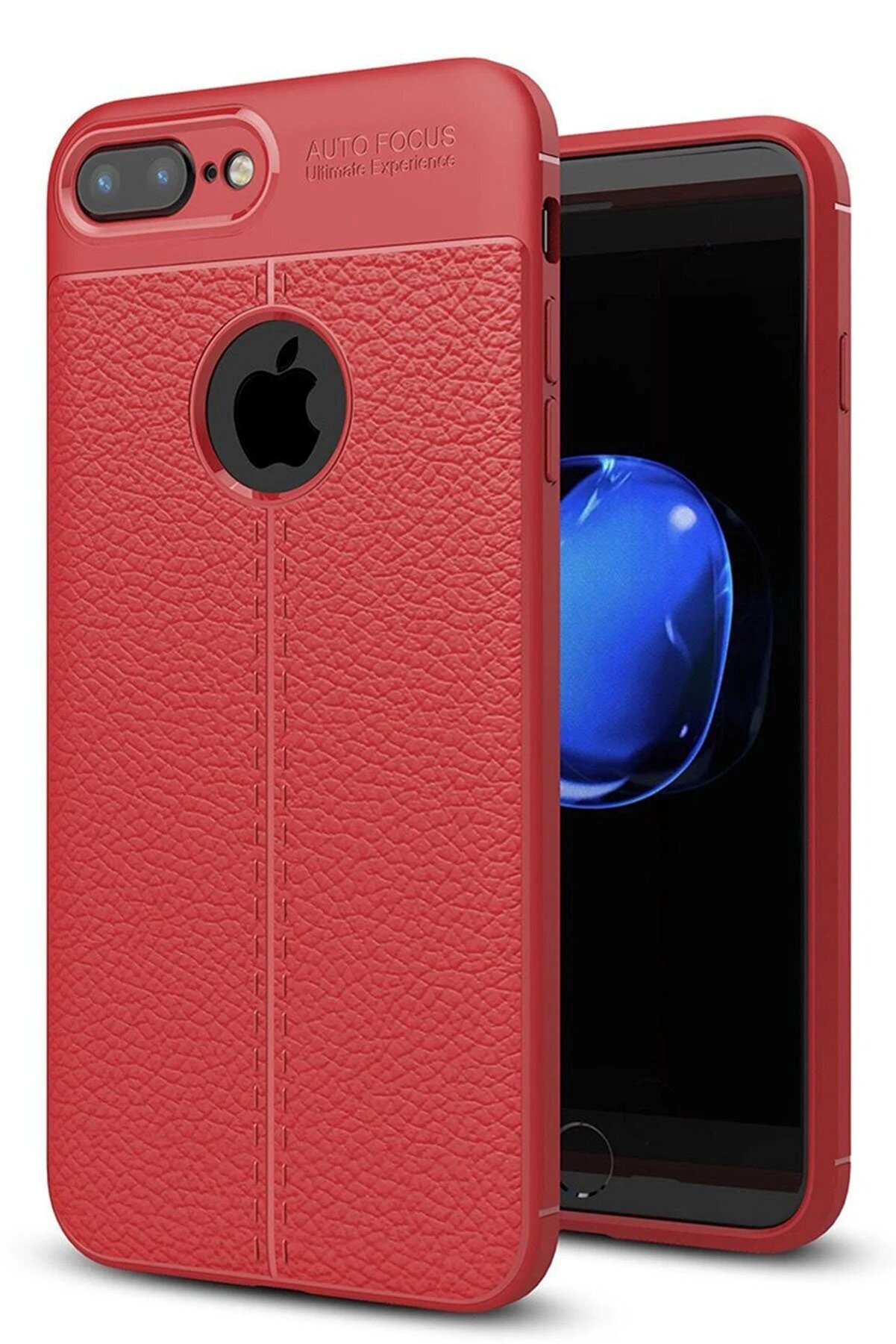 CepteToptan iPhone 7 Plus Kılıf Auto Focus Kapak - Kırmızı - DROPX9463-7424