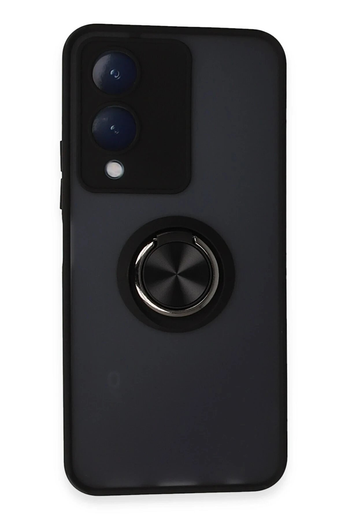 CepteToptan Vivo Y17S Kılıf Montreal Y&uuml;z&uuml;kl&uuml; Silikon Kapak - Siyah - DROPX5379-8156