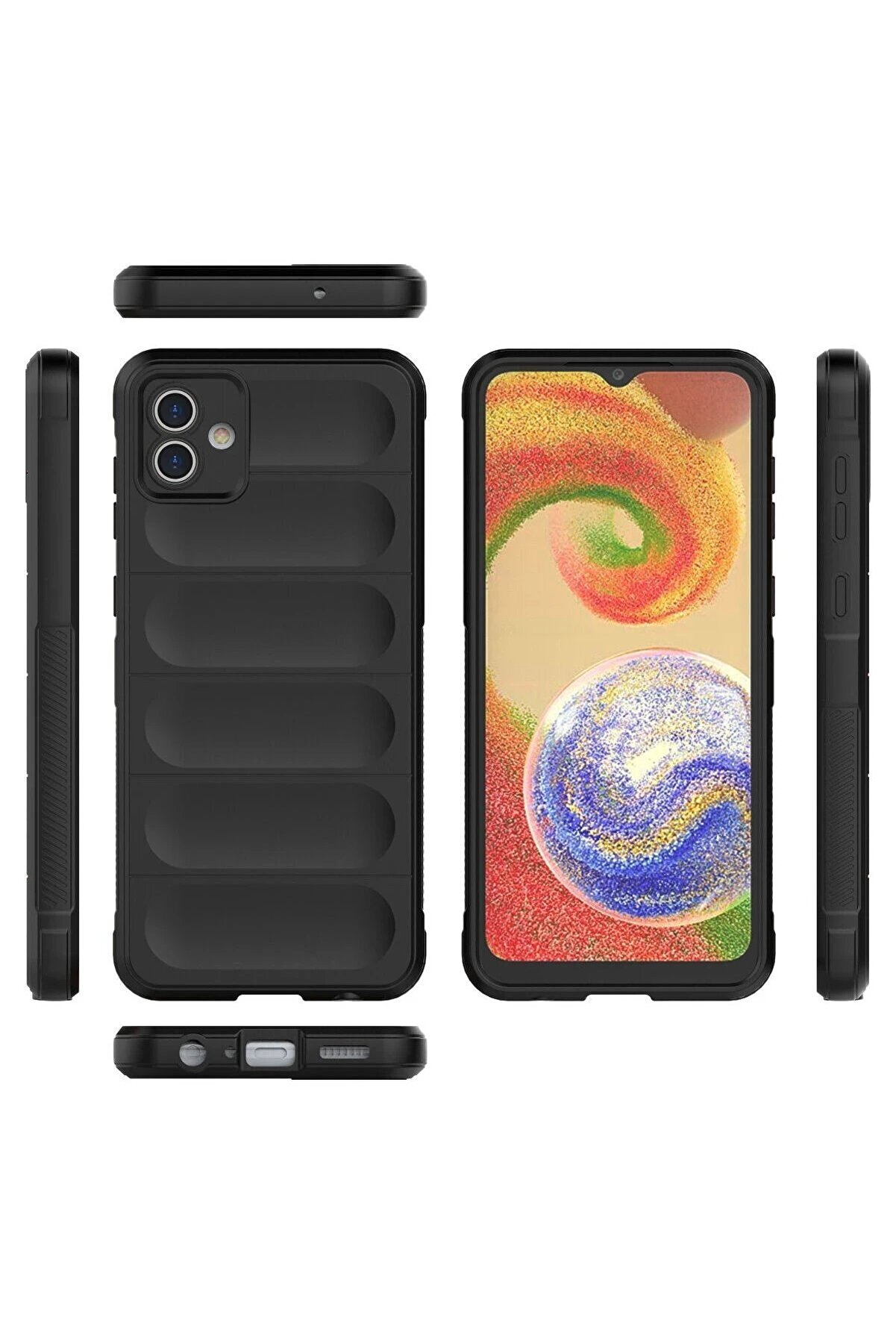 Samsung Galaxy A04E Kılıf Opti̇mum Si̇li̇kon - Si̇yah - Dropx1656-9681