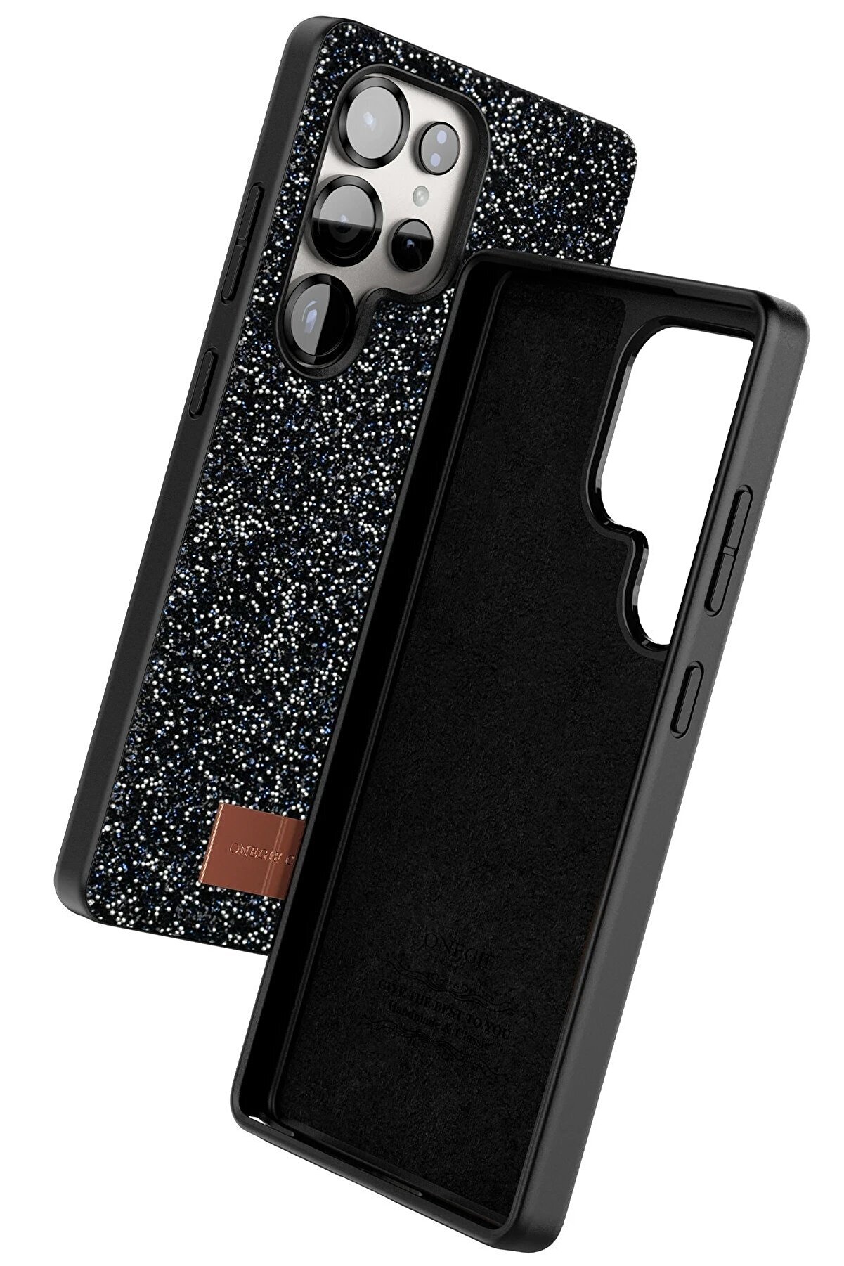 Samsung Galaxy S25 Ultra Bri̇ght Si̇mli̇ Kapak - Si̇yah - Dropx6042-5142