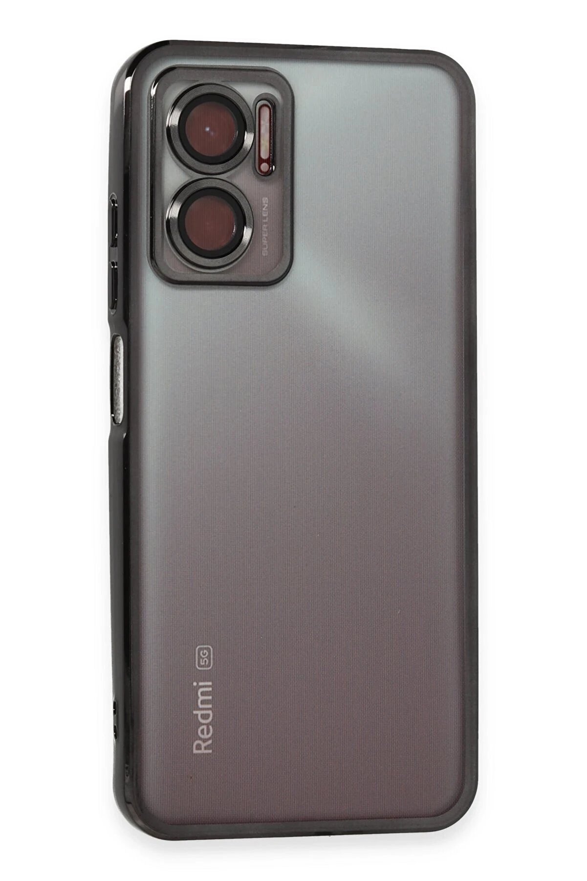 CepteToptan Xiaomi Redmi Note 11E Kılıf Lensli Silikon - Siyah - DROPX8981-4828