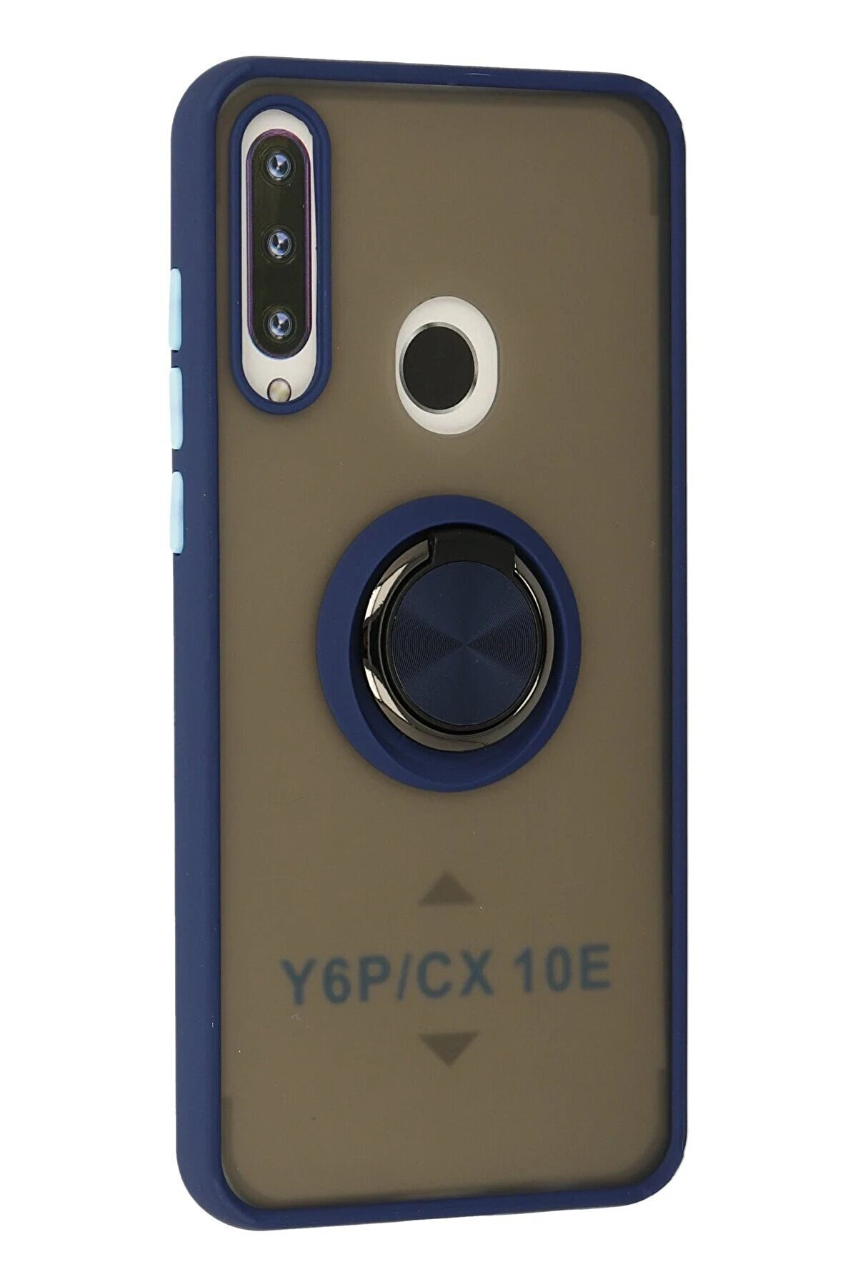 Huawei̇ Y6P Kılıf Montreal Yüzüklü Si̇li̇kon Kapak - Laci̇vert - Dropx9808-7907