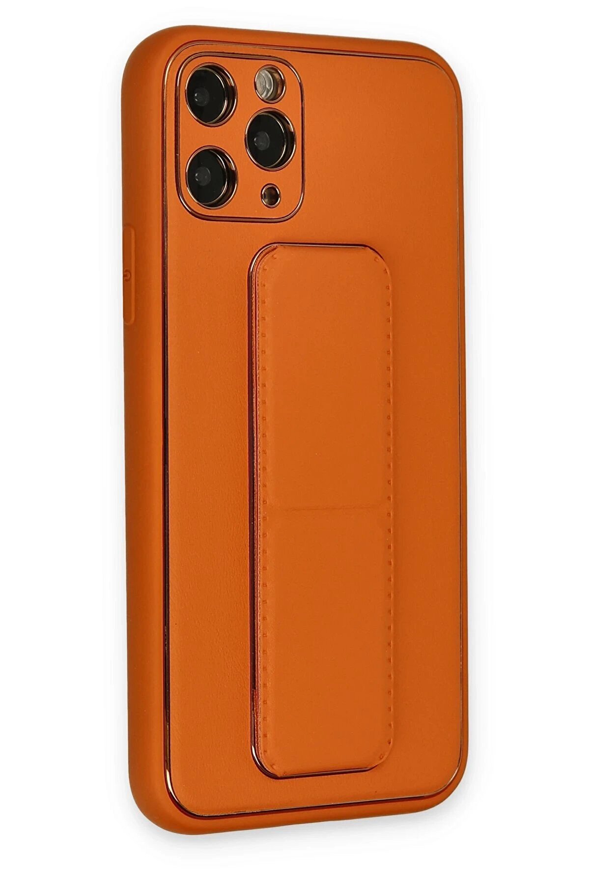 İphone 11 Pro Kılıf Coco Deri̇ Standlı Kapak - Turuncu - Dropx6273-7686