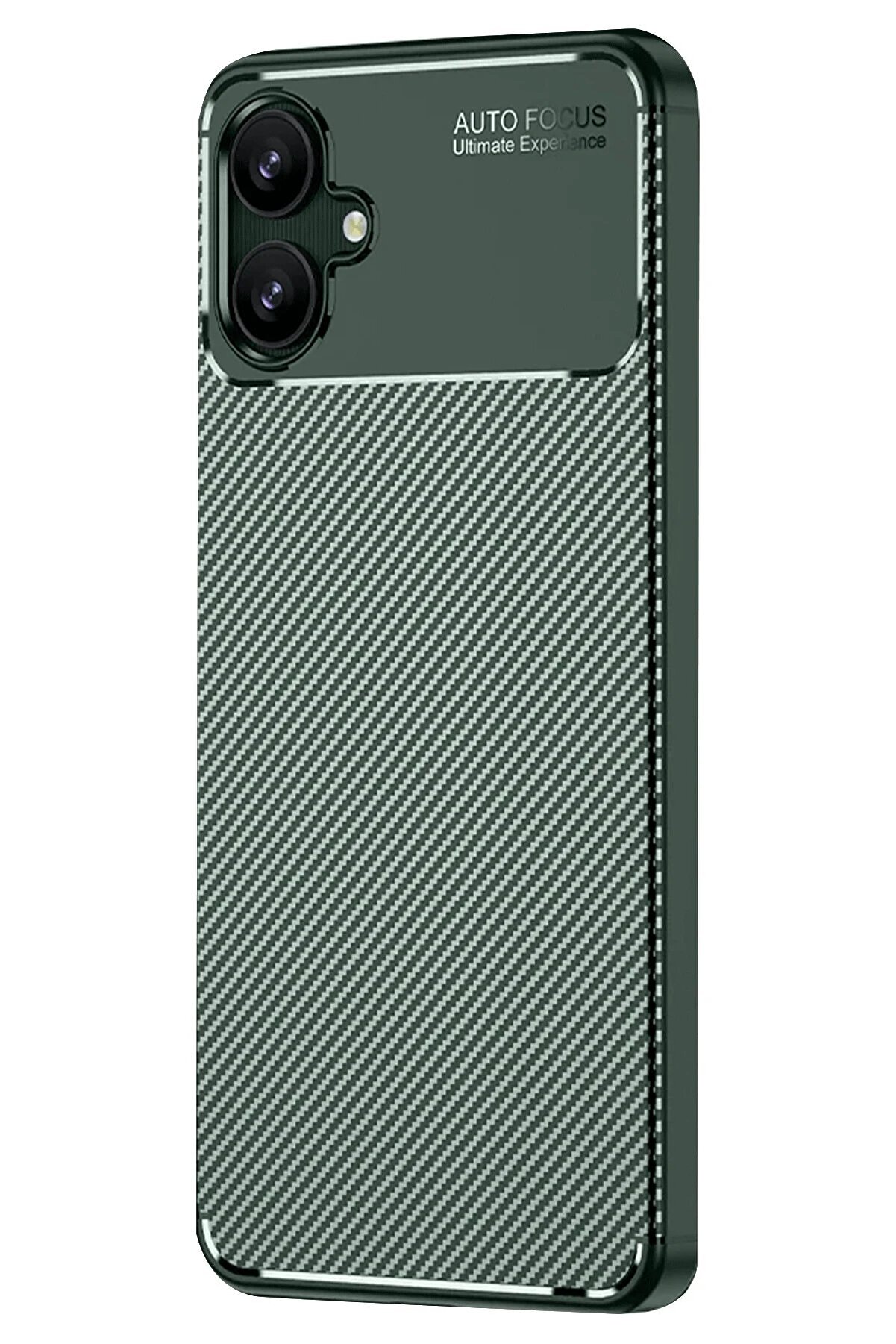 Samsung Galaxy A06 Kılıf Auto Focus Karbon Kapak - Koyu Yeşi̇l - Dropx8218-2299