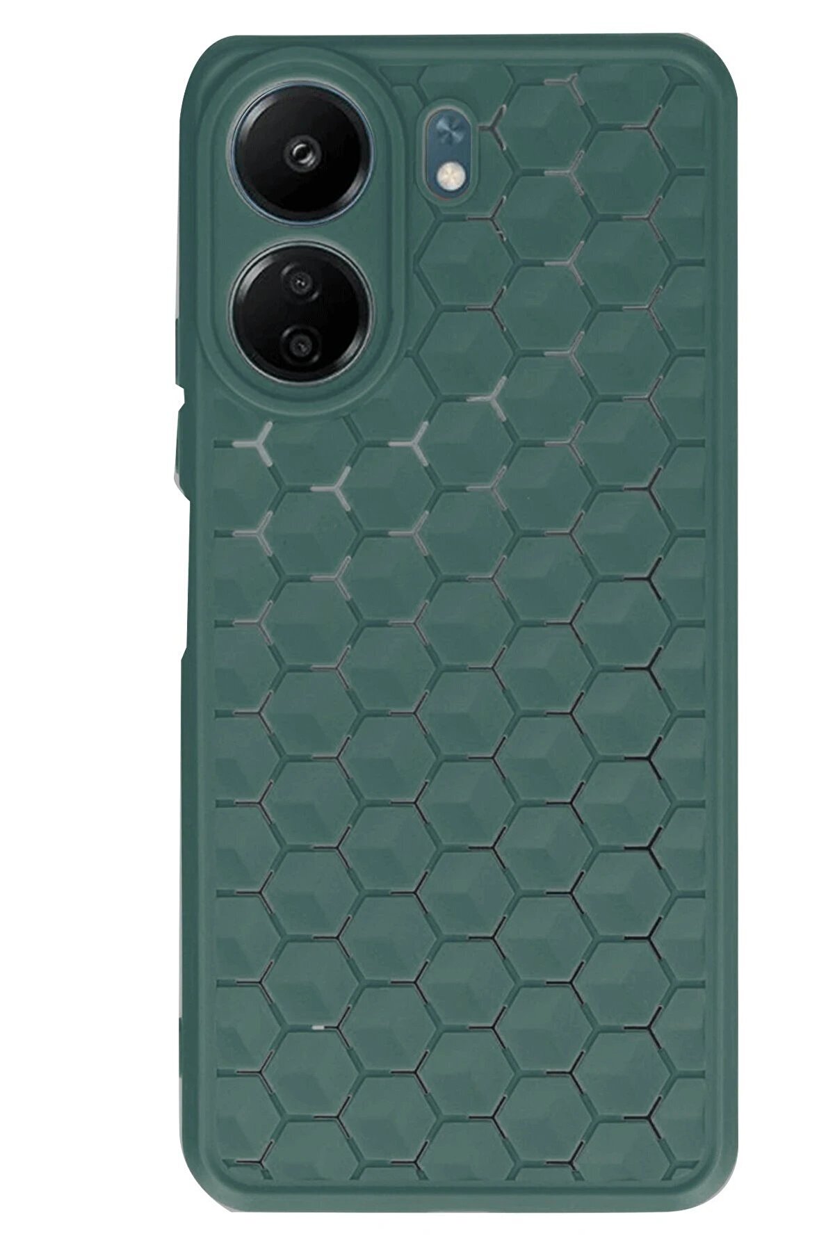 CepteToptan Xiaomi Redmi 13C Kılıf Petek Silikon Kapak - Koyu Yeşil - DROPX9964-1777