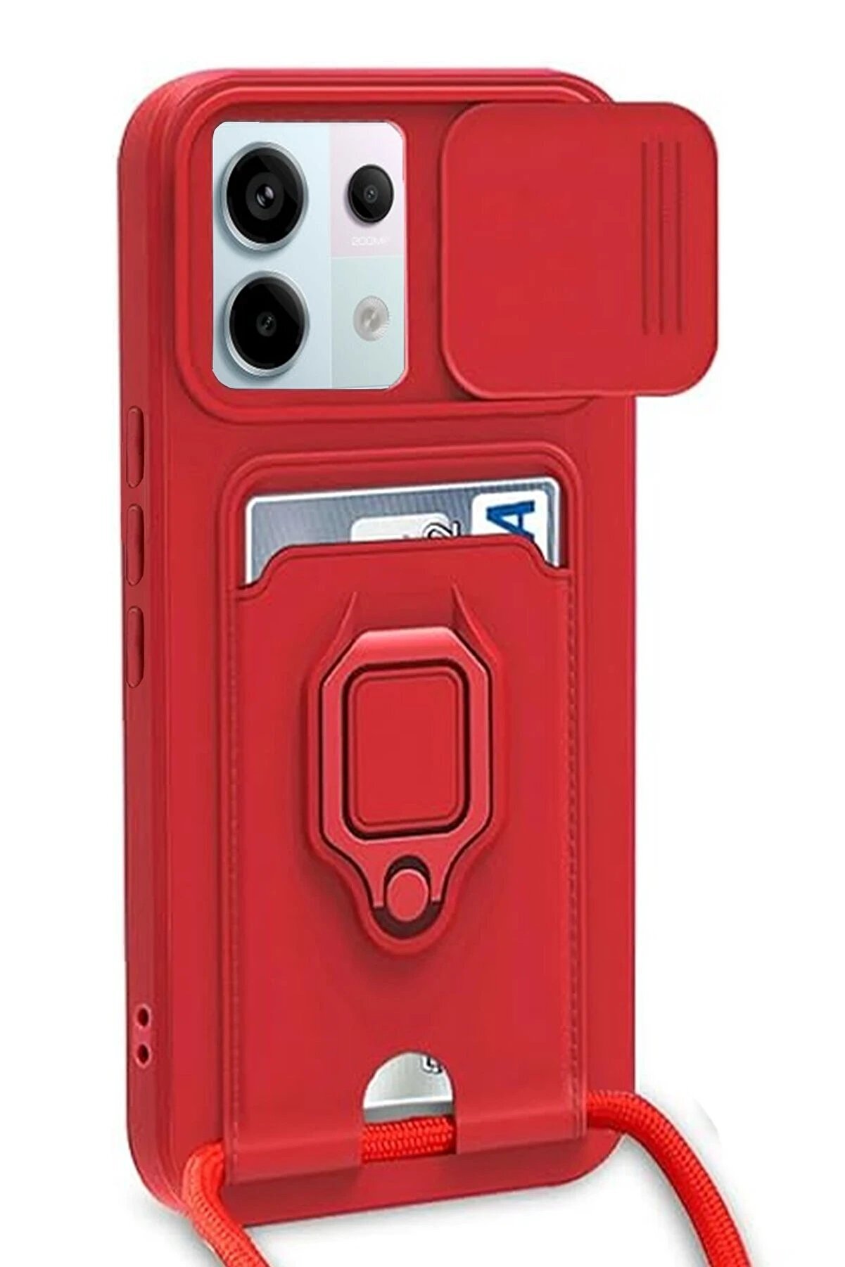 CepteToptan Xiaomi Redmi Note 13 Pro 5G Kılıf Zuma Kartvizitli Y&uuml;z&uuml;kl&uuml; Silikon - Kırm? - DROPX3378-3353