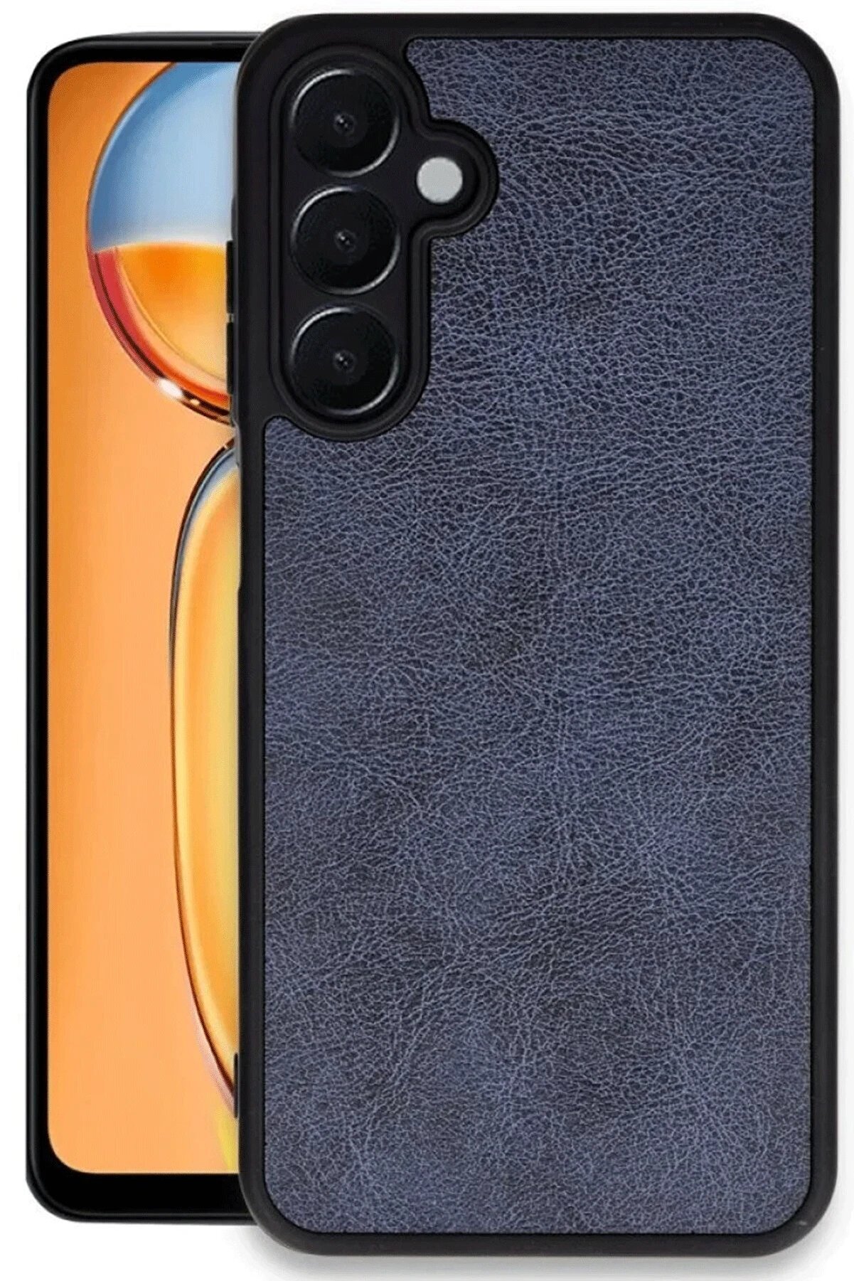 Samsung Galaxy S24 Fe Kılıf Aras Deri̇ Kapak - Laci̇vert - Dropx6638-1936