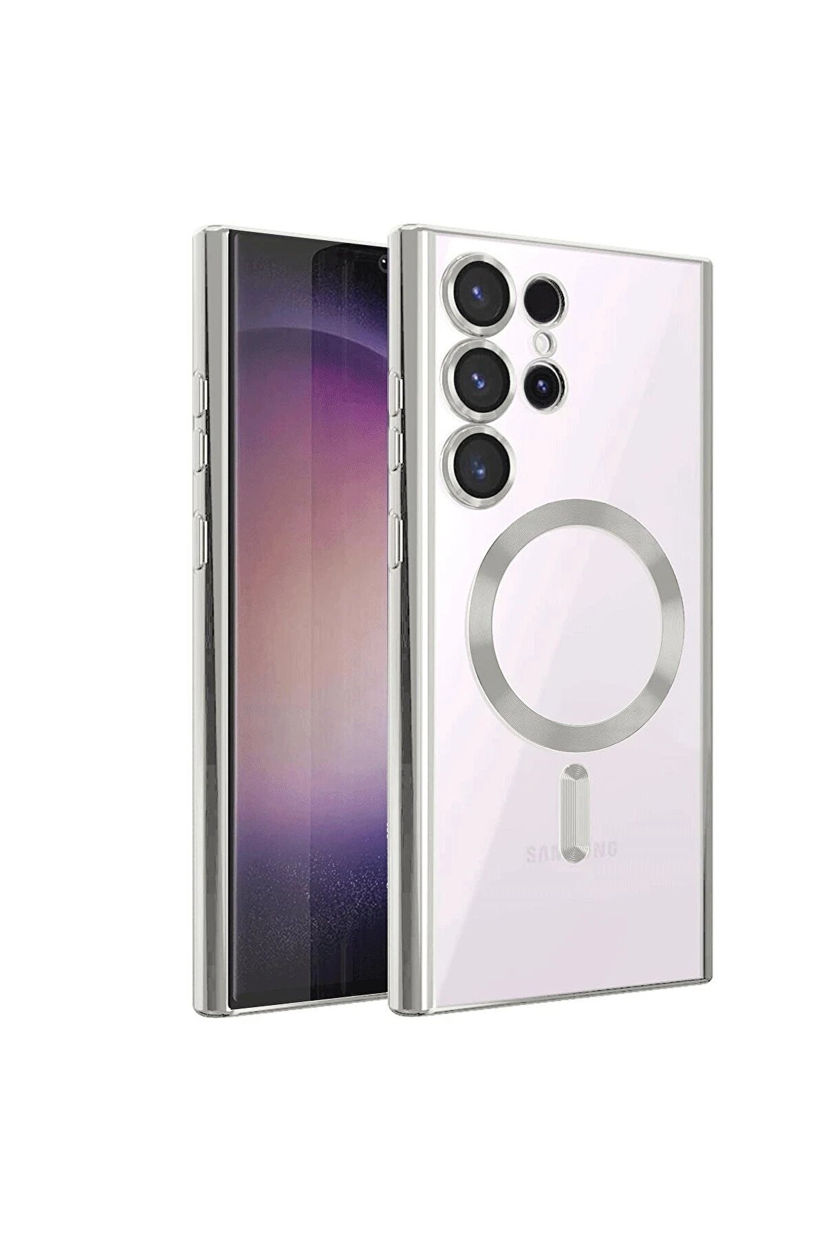 CepteToptan Samsung Galaxy S23 Ultra Kılıf Kross Magneticsafe Kapak - Titan Gri - DROPX6396-7287