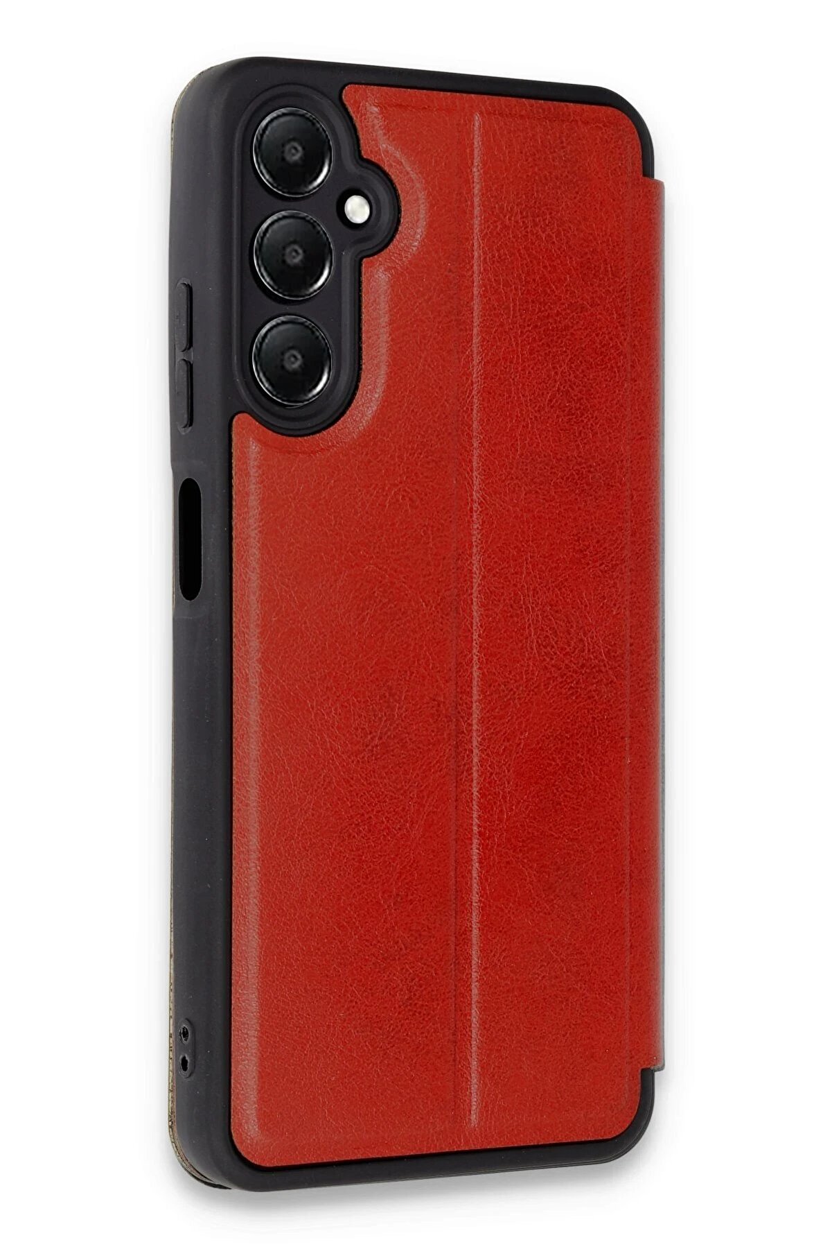 Samsung Galaxy A05S Kılıf Fli̇p Cover - Kırmızı - Dropx4624-3932