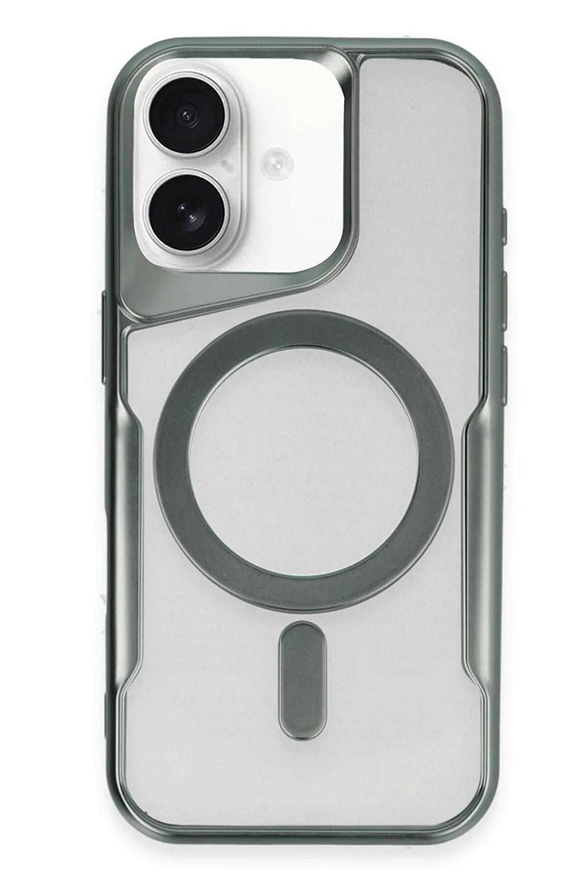 CepteToptan iPhone 16 Kılıf Boyi Magsafe Silikon Kapak - Yeşil - DROPX5875-3396