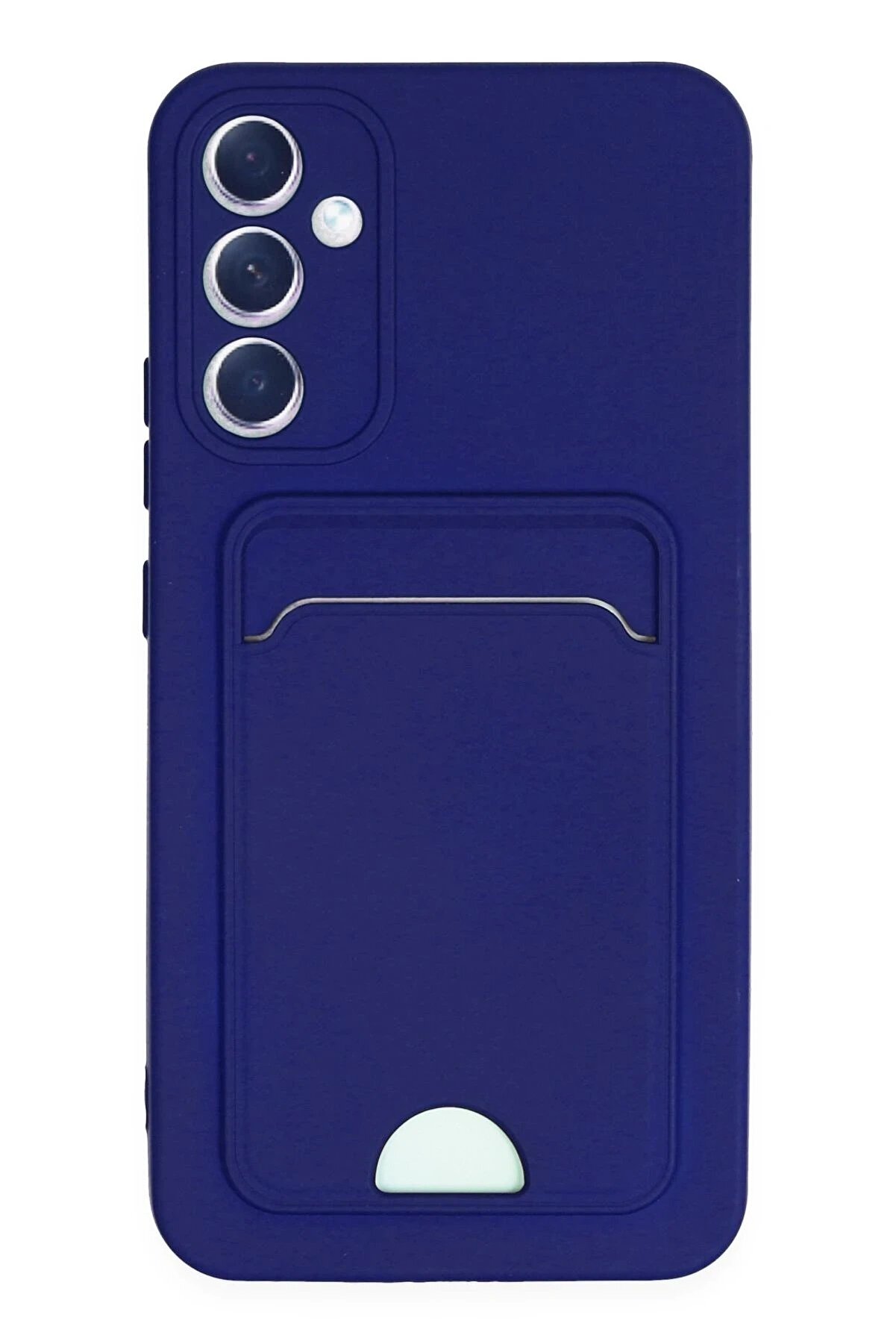 CepteToptan Samsung Galaxy A25 5G Kılıf Kelvin Kartvizitli Silikon - Lacivert - DROPX9548-9899