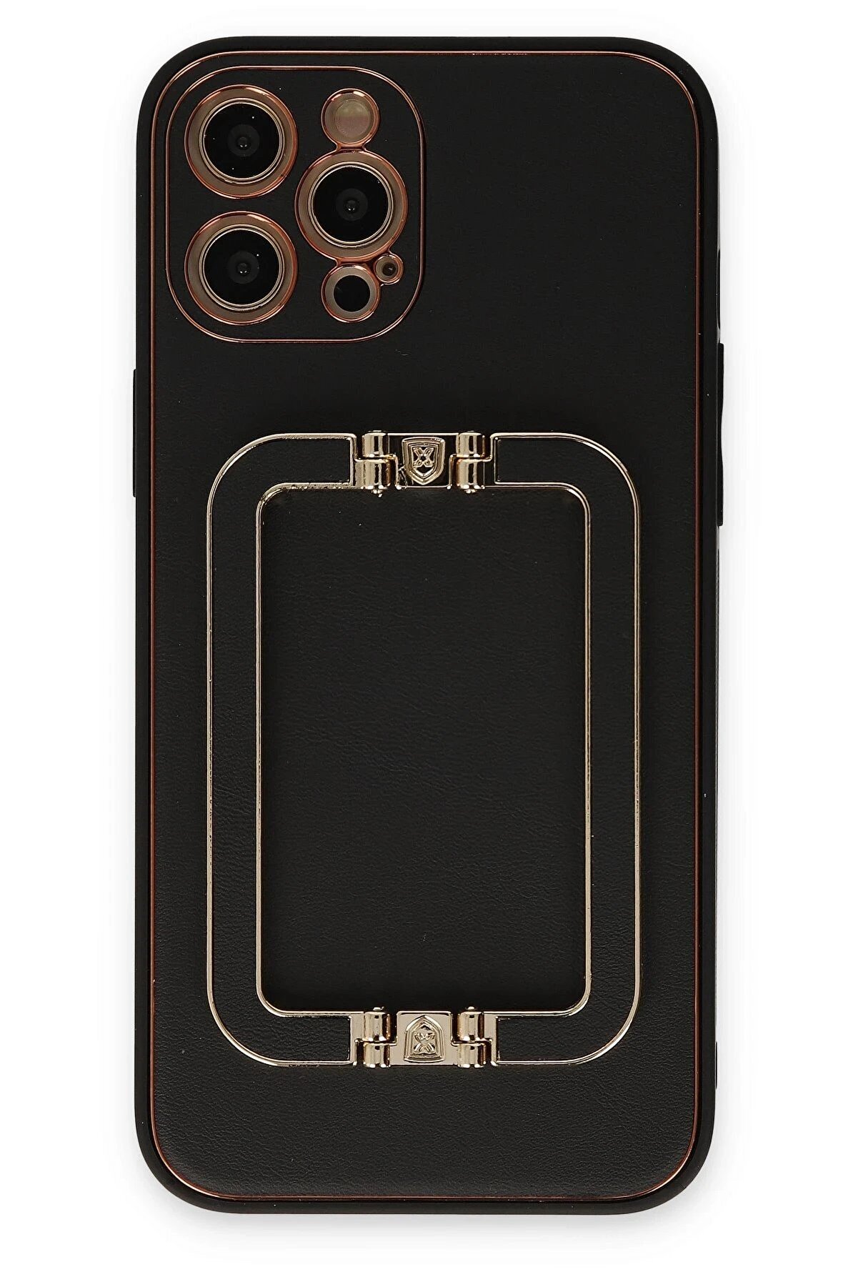 CepteToptan iPhone 12 Pro Kılıf Coco Elit Kapak - Siyah - DROPX9793-8865