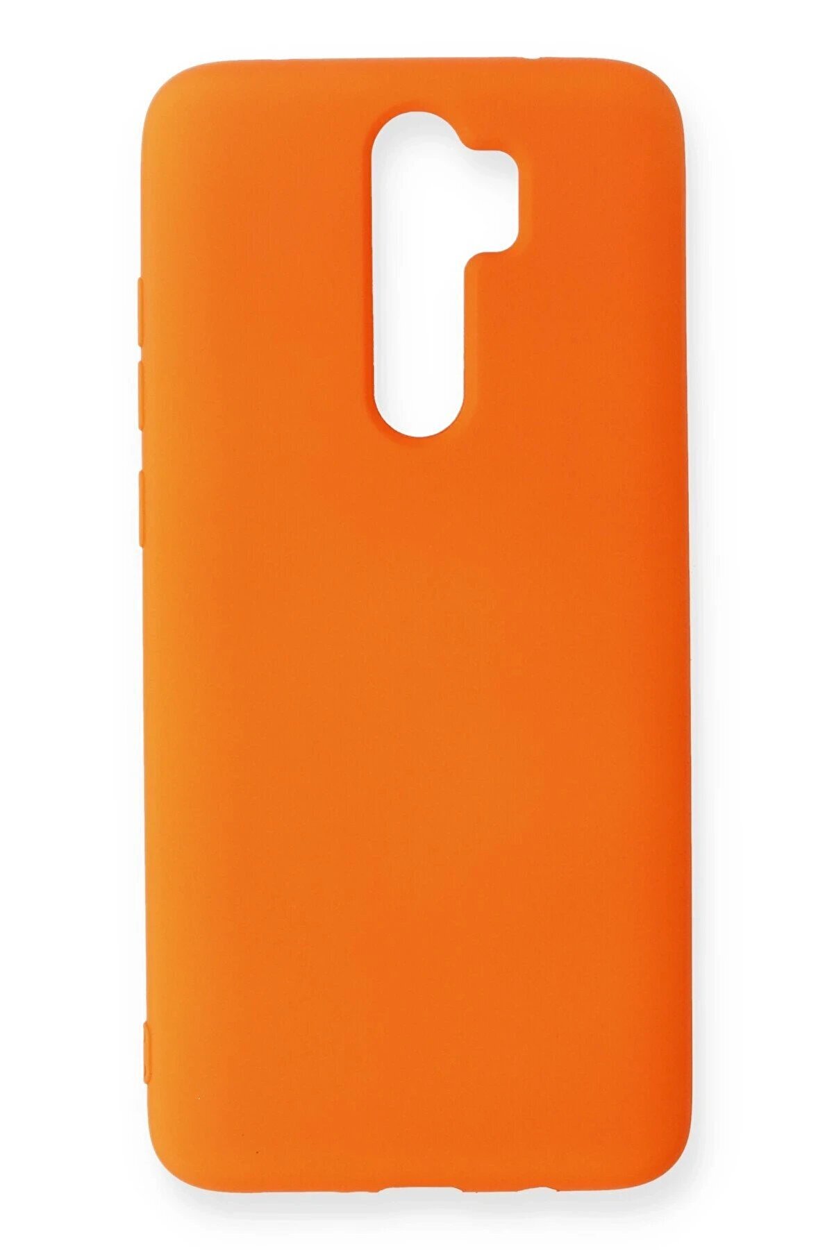 CepteToptan Xiaomi Redmi Note 8 Pro Kılıf Nano içi Kadife Silikon - Turuncu - DROPX3286-8940