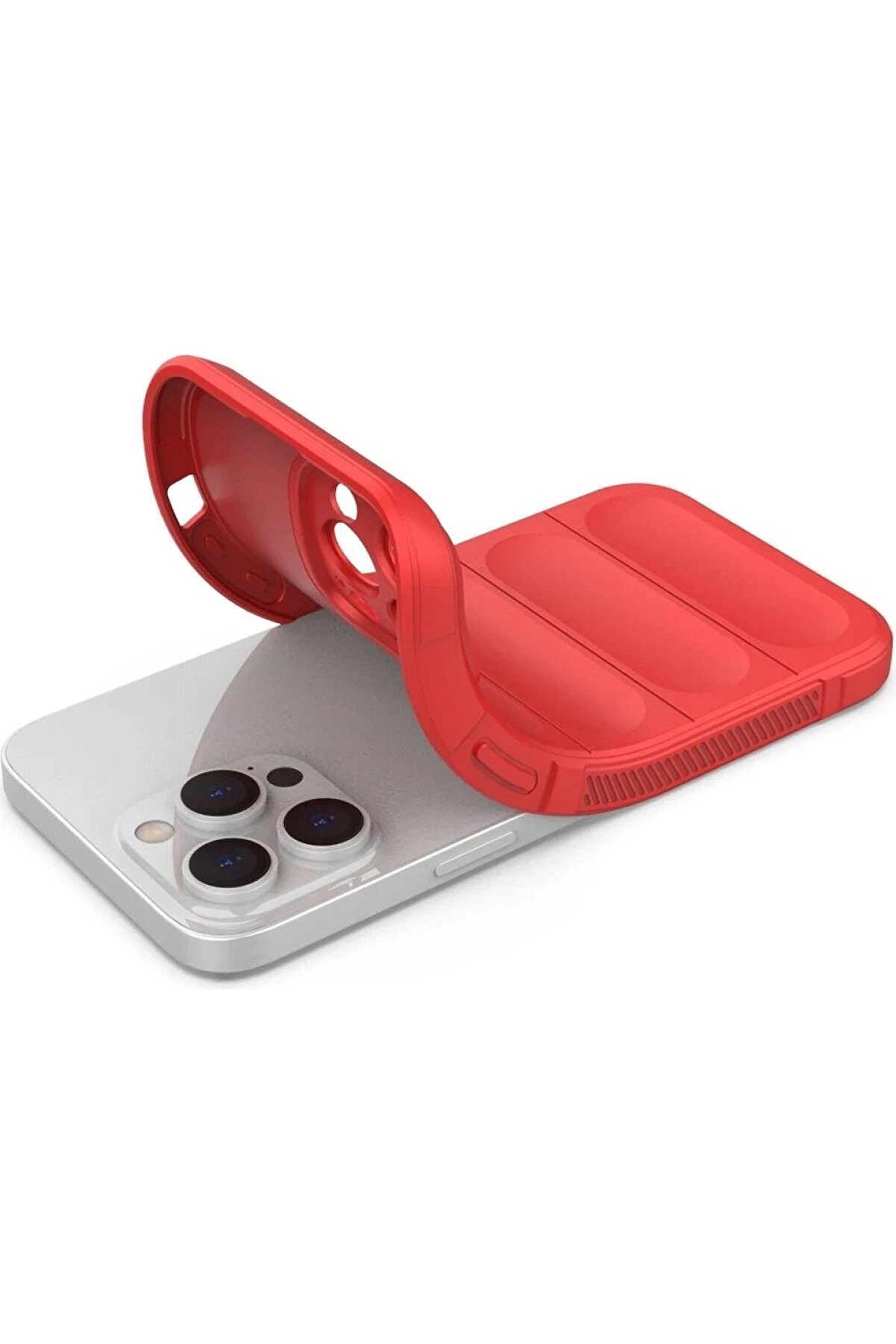 İphone 16 Pro Max Kılıf Opti̇mum Si̇li̇kon - Kırmızı - Dropx3823-5961