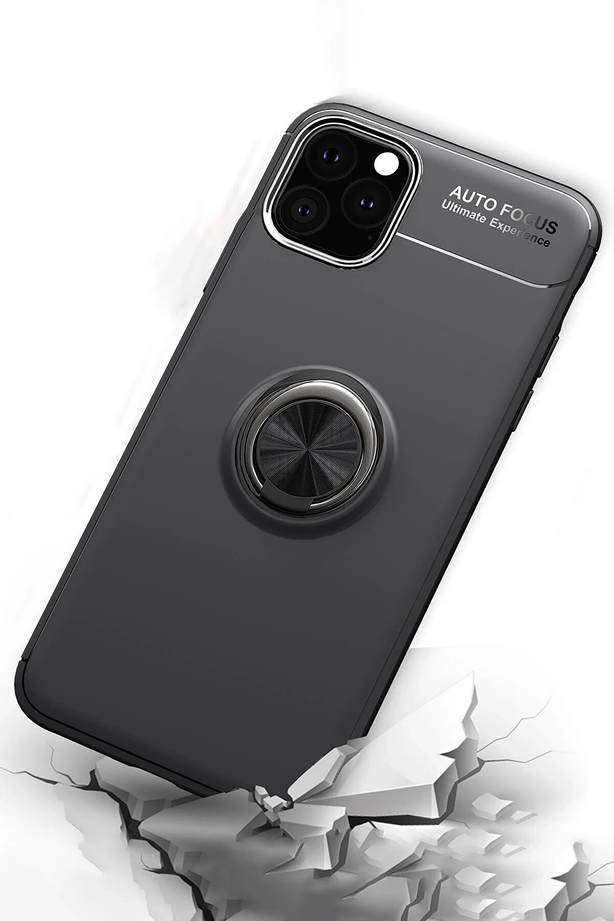 İphone 11 Pro Kılıf Range Yüzüklü Si̇li̇kon - Kırmızı - Dropx5152-7879