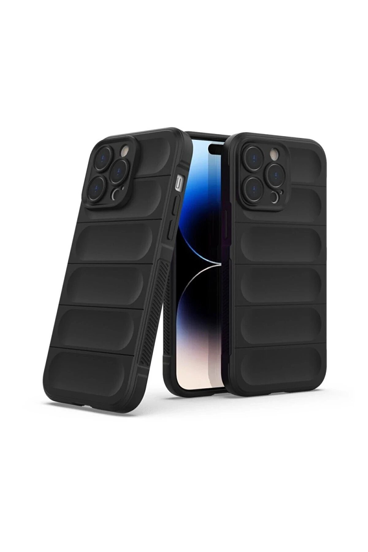 İphone 16 Pro Max Kılıf Opti̇mum Si̇li̇kon - Si̇yah - Dropx7736-3981