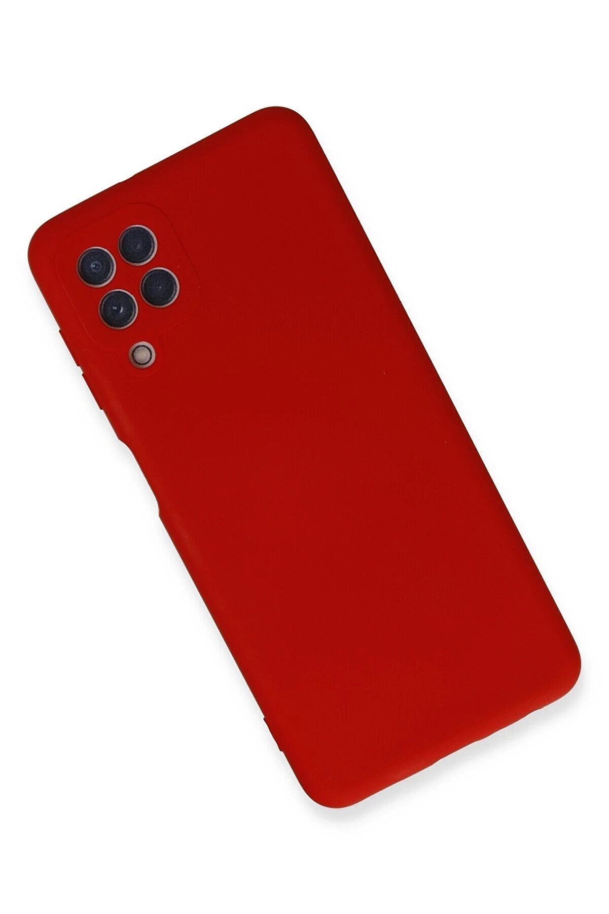 Samsung Galaxy A22 Kılıf Nano İçi̇ Kadi̇fe Si̇li̇kon - Kırmızı - Dropx7800-1864