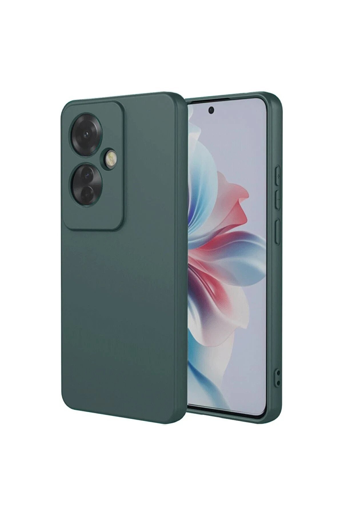 CepteToptan Oppo Reno 11F Kılıf First Silikon - Koyu Yeşil - DROPX4064-4667