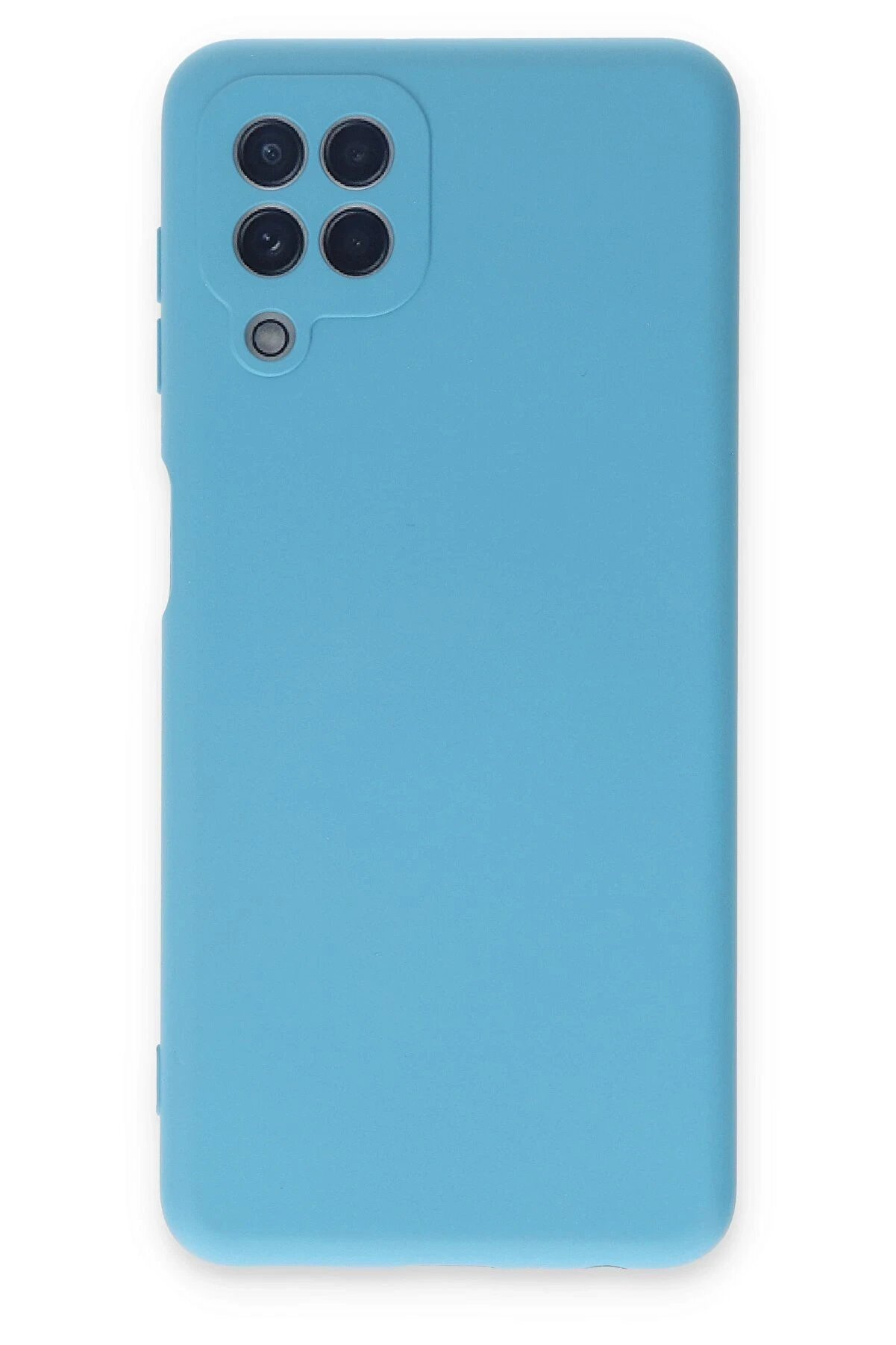 CepteToptan Samsung Galaxy A22 Kılıf Nano içi Kadife Silikon - Mavi - DROPX5823-7979