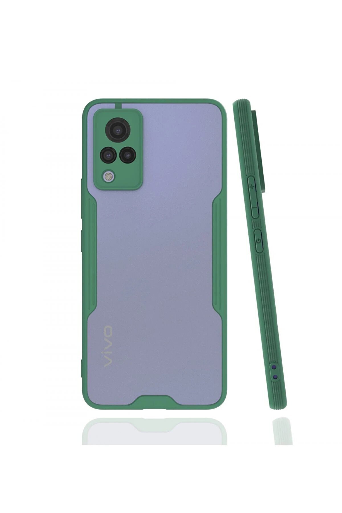 CepteToptan Vivo V21 Kılıf Platin Silikon - Yeşil - DROPX1930-3105