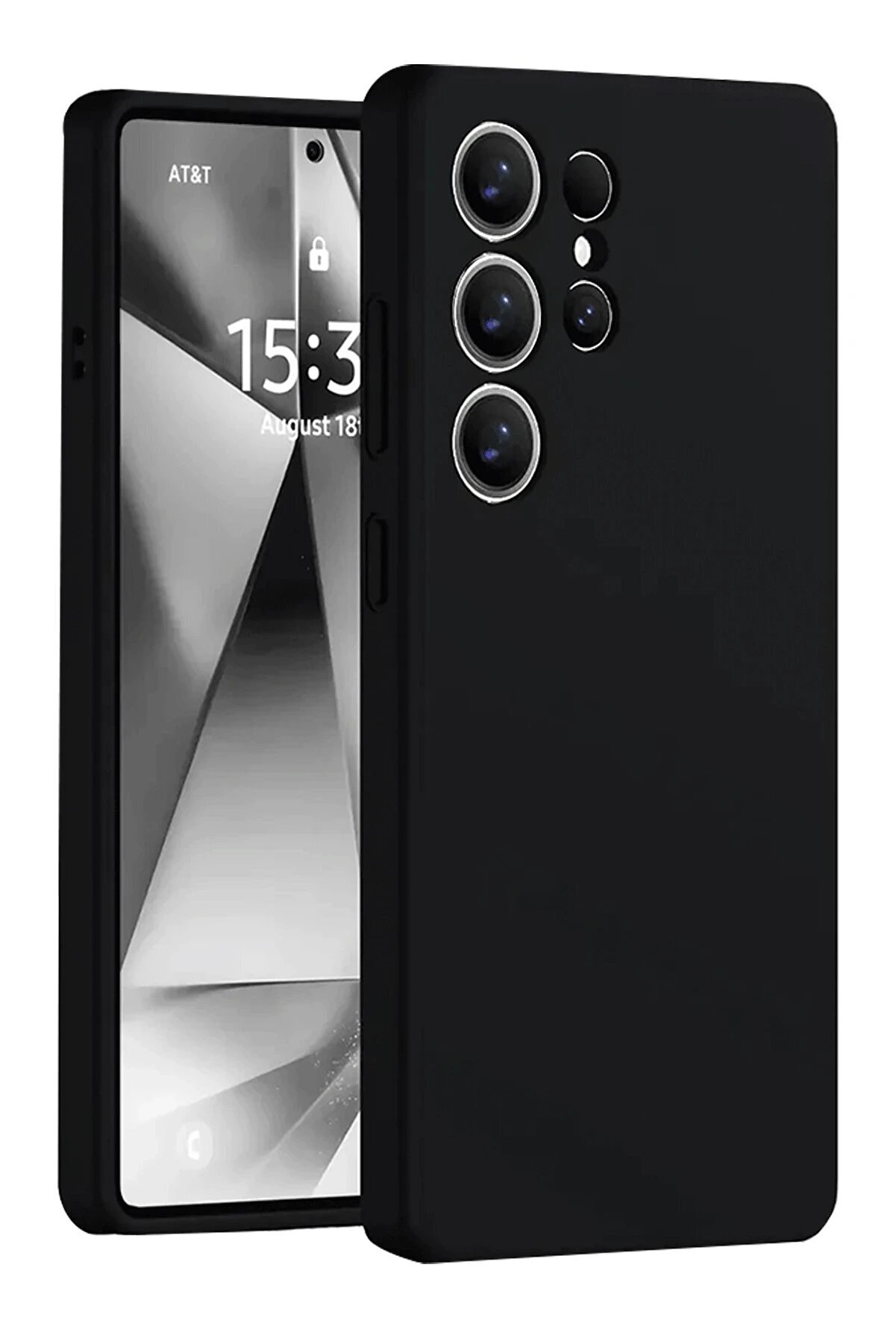 CepteToptan Samsung Galaxy S25 Ultra Kılıf Nano i&ccedil;i Kadife Silikon - Siyah - DROPX2642-6562