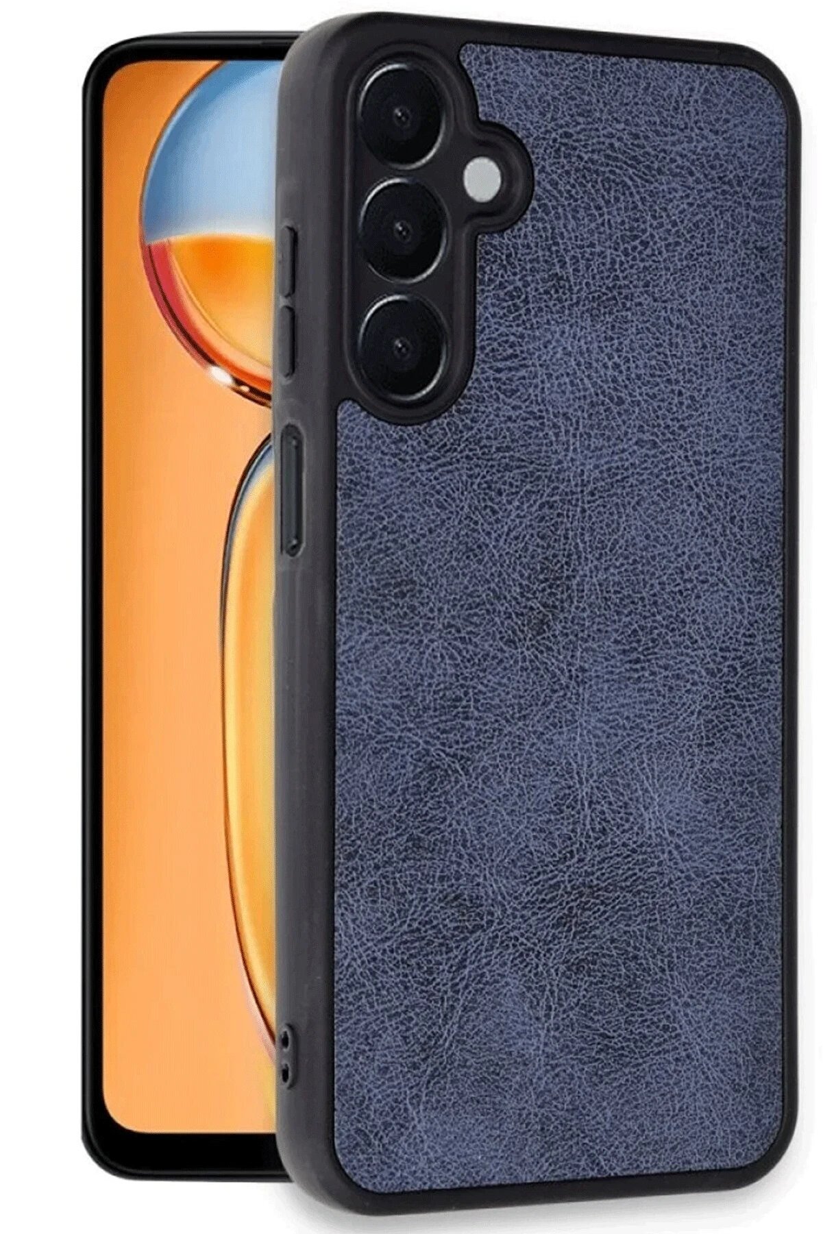 Samsung Galaxy S24 Fe Kılıf Aras Deri̇ Kapak - Laci̇vert - Dropx6638-1936