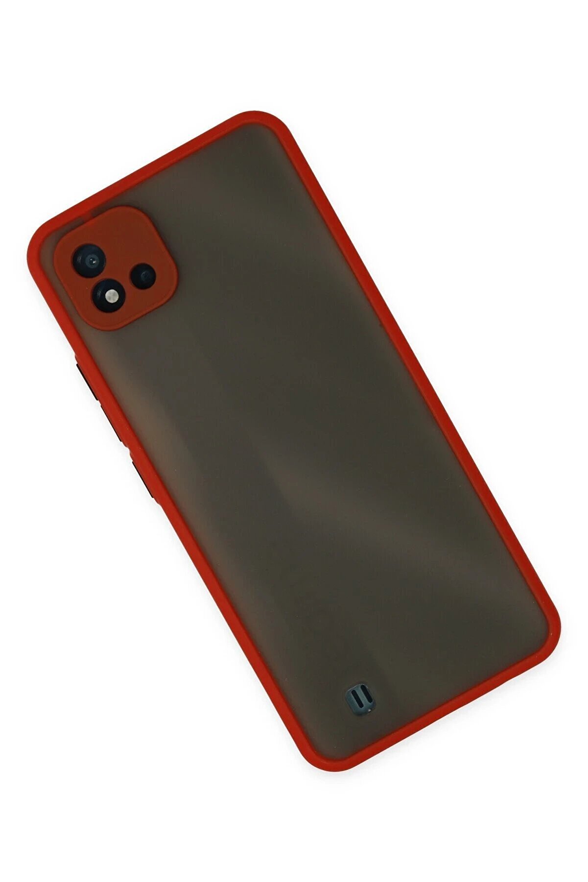 Realme C11 2021 Kılıf Montreal Si̇li̇kon Kapak - Kırmızı - Dropx3871-5835