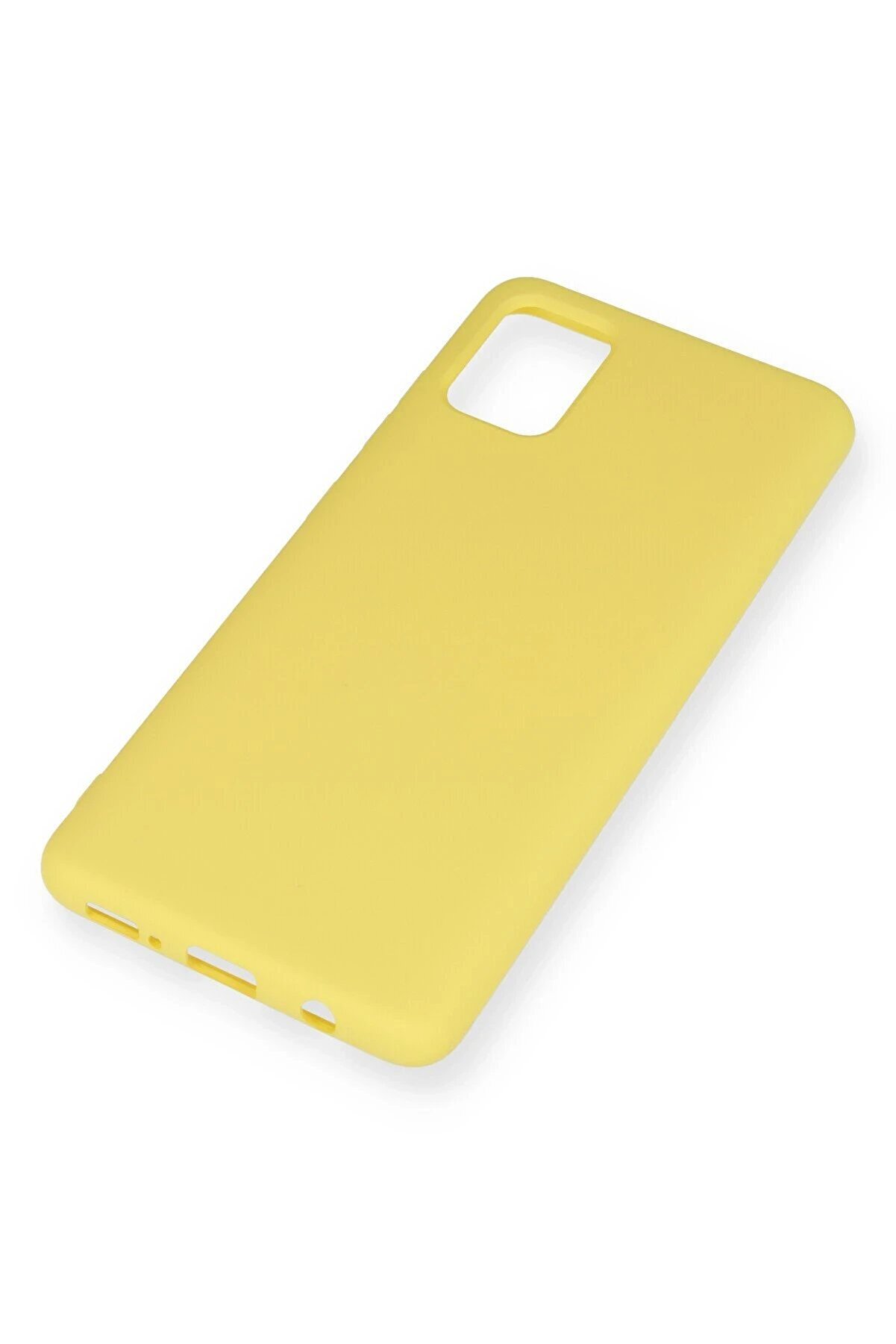 Samsung Galaxy A51 Kılıf Nano İ&ccedil;i̇ Kadi̇fe Si̇li̇kon - Sarı - Dropx8774-1490