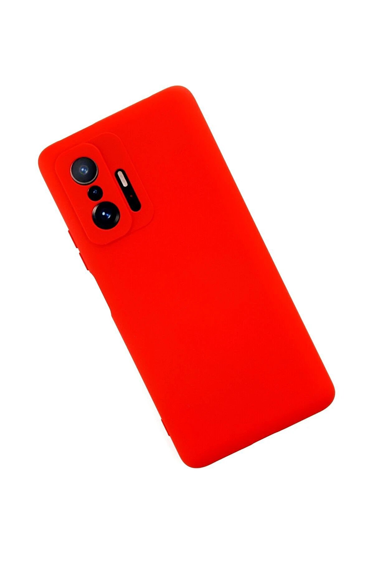 Xi̇aomi̇ Mi̇ 11T Pro Kılıf Nano İçi̇ Kadi̇fe Si̇li̇kon - Kırmızı - Dropx5962-7531