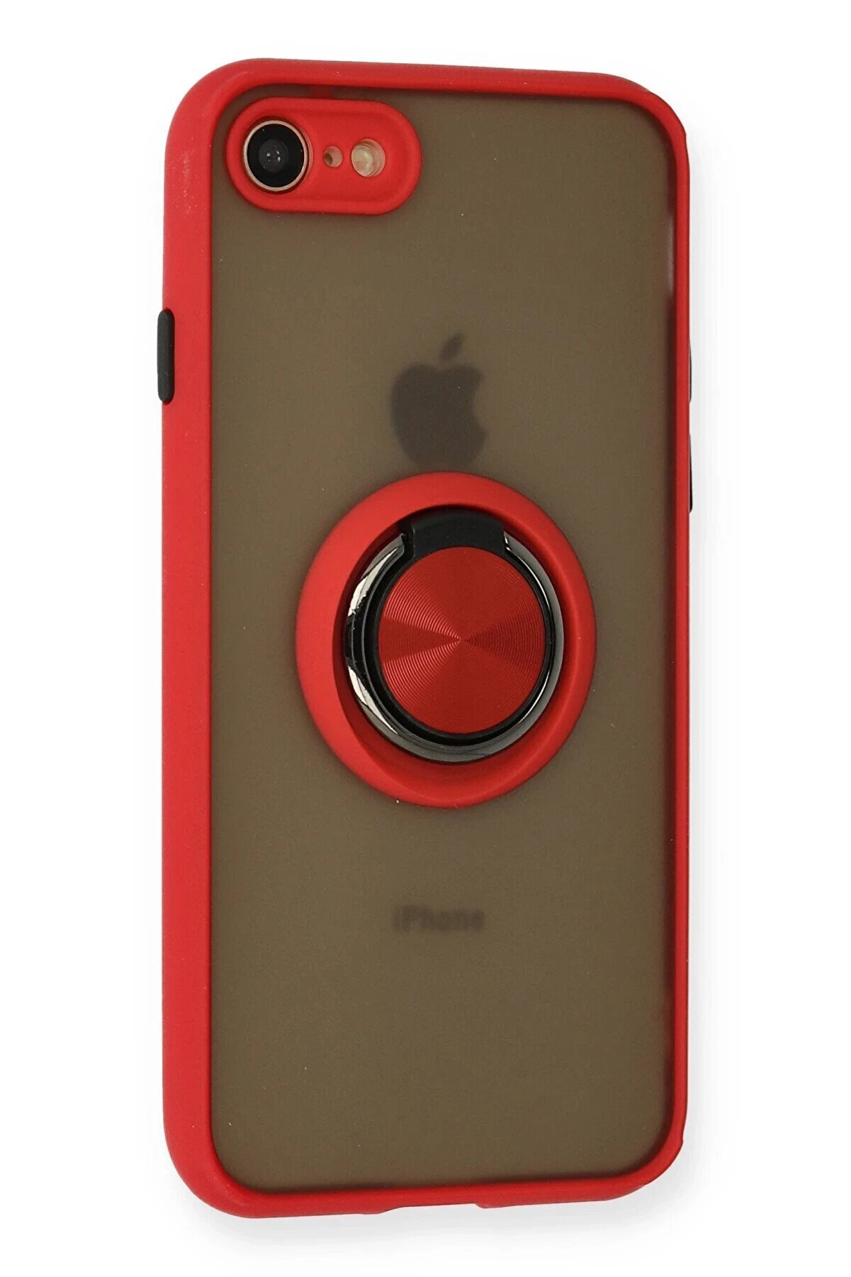 İphone 7 Kılıf Montreal Y&uuml;z&uuml;kl&uuml; Si̇li̇kon Kapak - Kırmızı - Dropx2439-1284