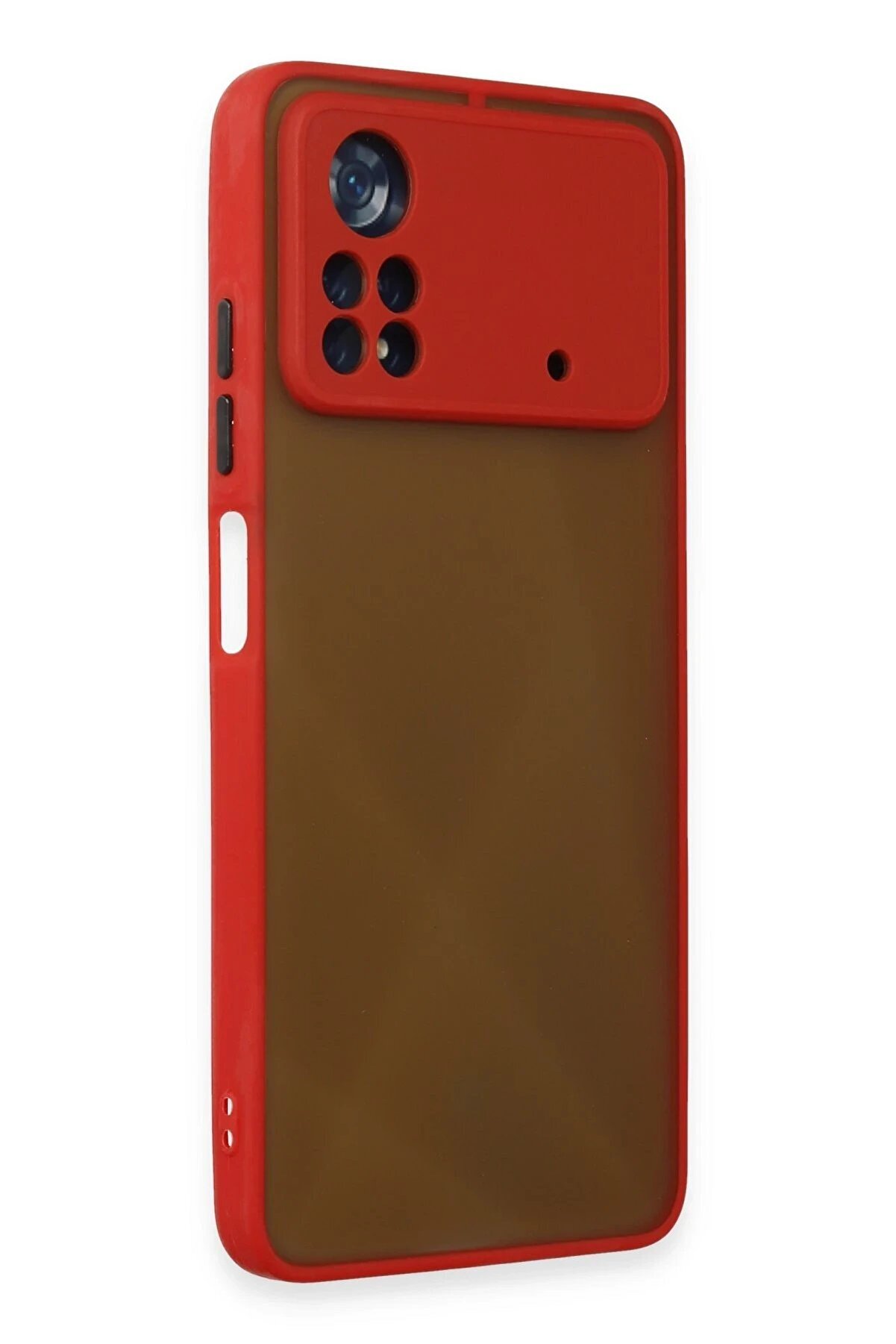 Xi̇aomi̇ Poco X4 Pro 5G Kılıf Montreal Si̇li̇kon Kapak - Kırmızı - Dropx7659-8157