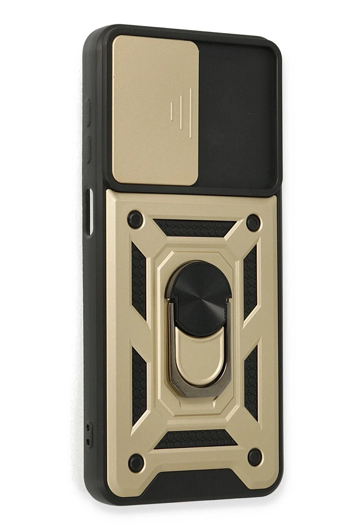 Samsung Galaxy A22 Kılıf Pars Lens Yüzüklü Si̇li̇kon - Gold - Dropx7838-1199