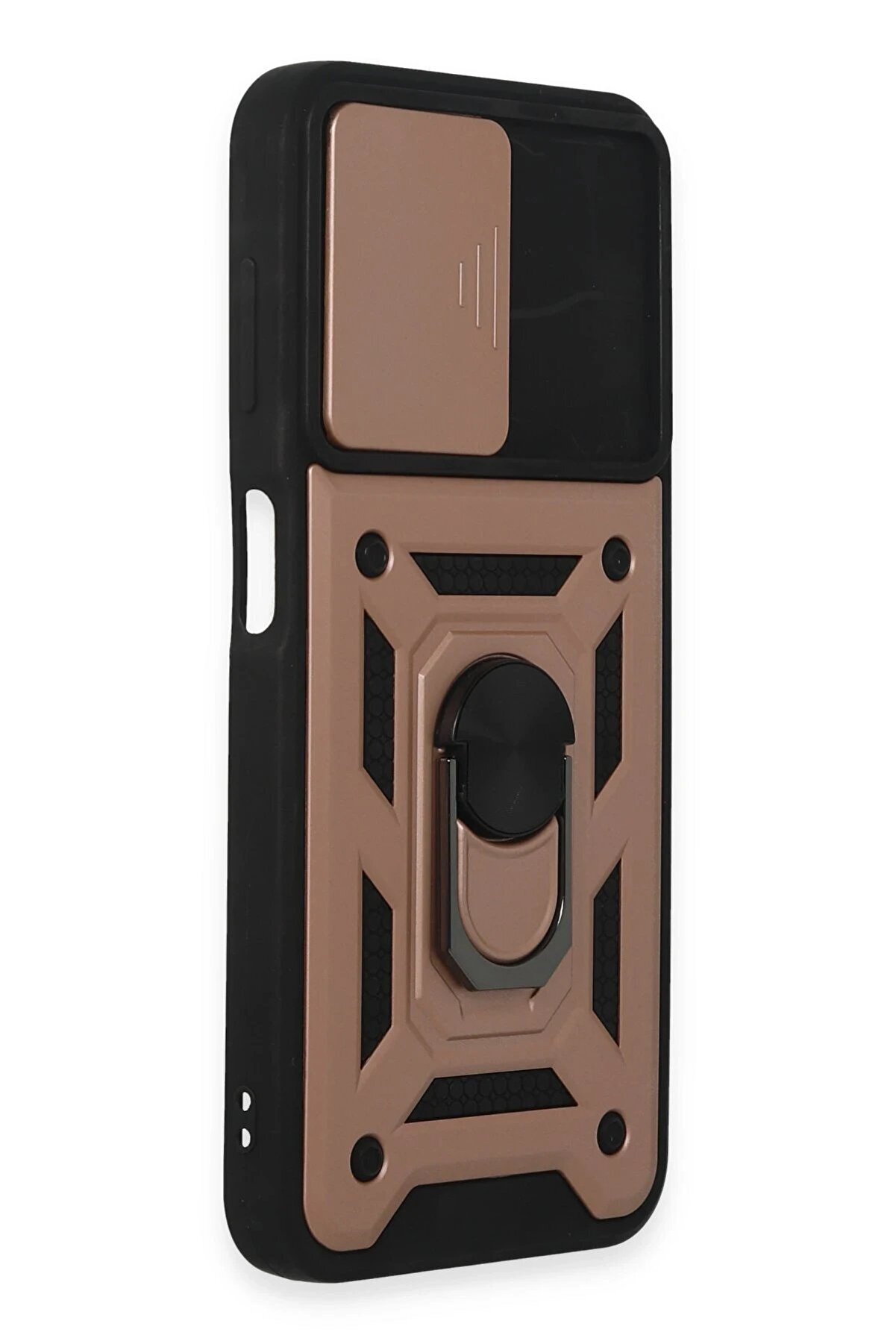 Samsung Galaxy A14 4G Kılıf Pars Lens Yüzüklü Si̇li̇kon - Rose Gold - Dropx9978-2110