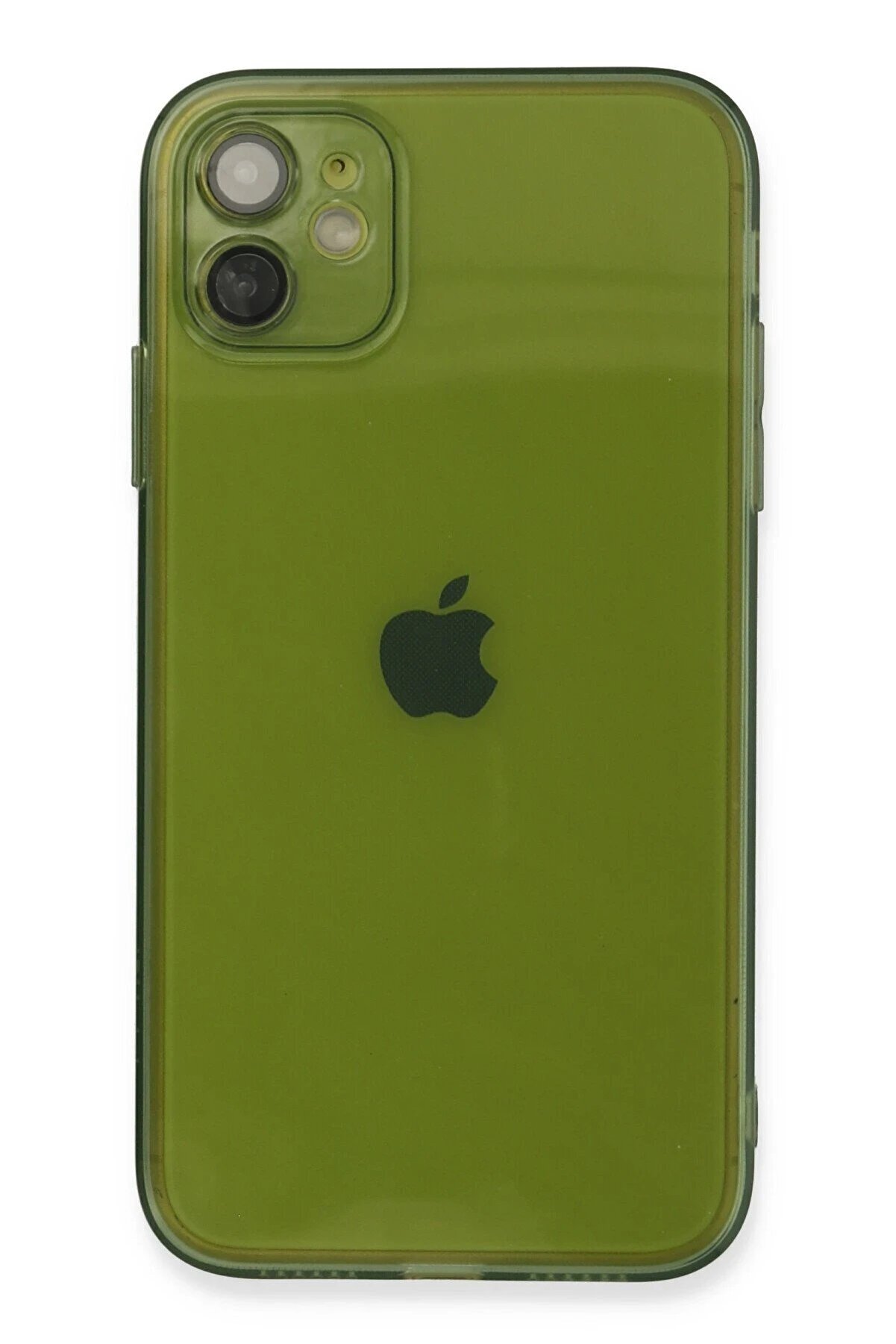 CepteToptan iPhone 12 Kılıf Fly Lens Silikon - Yeşil - DROPX6657-3262