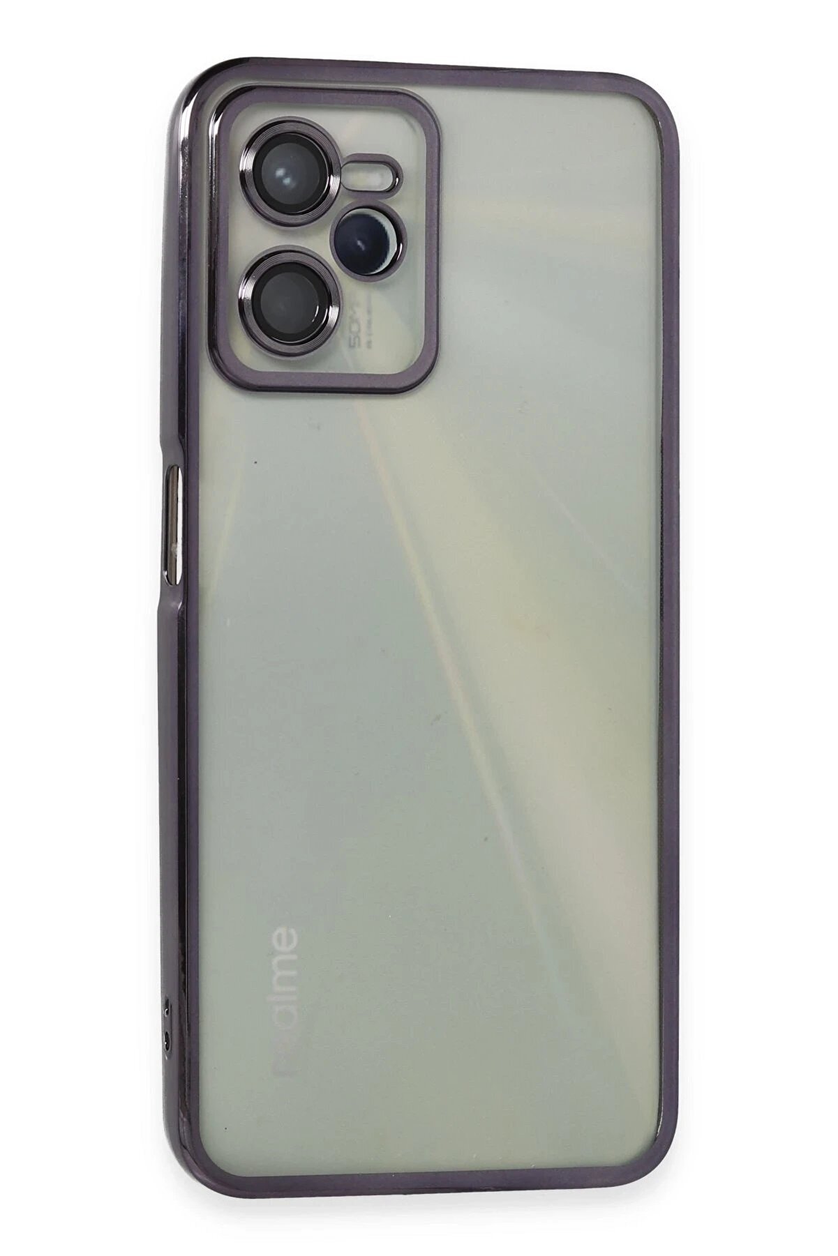 CepteToptan Realme C35 Kılıf Lensli Silikon - Mor - DROPX7093-8305