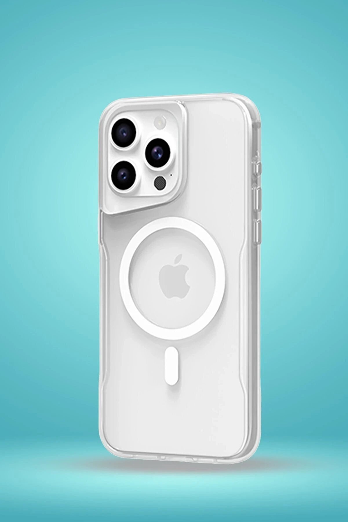 İphone 16 Plus Kılıf Pc Poso Magsafe Kapak - Şeffaf - Dropx6881-3891